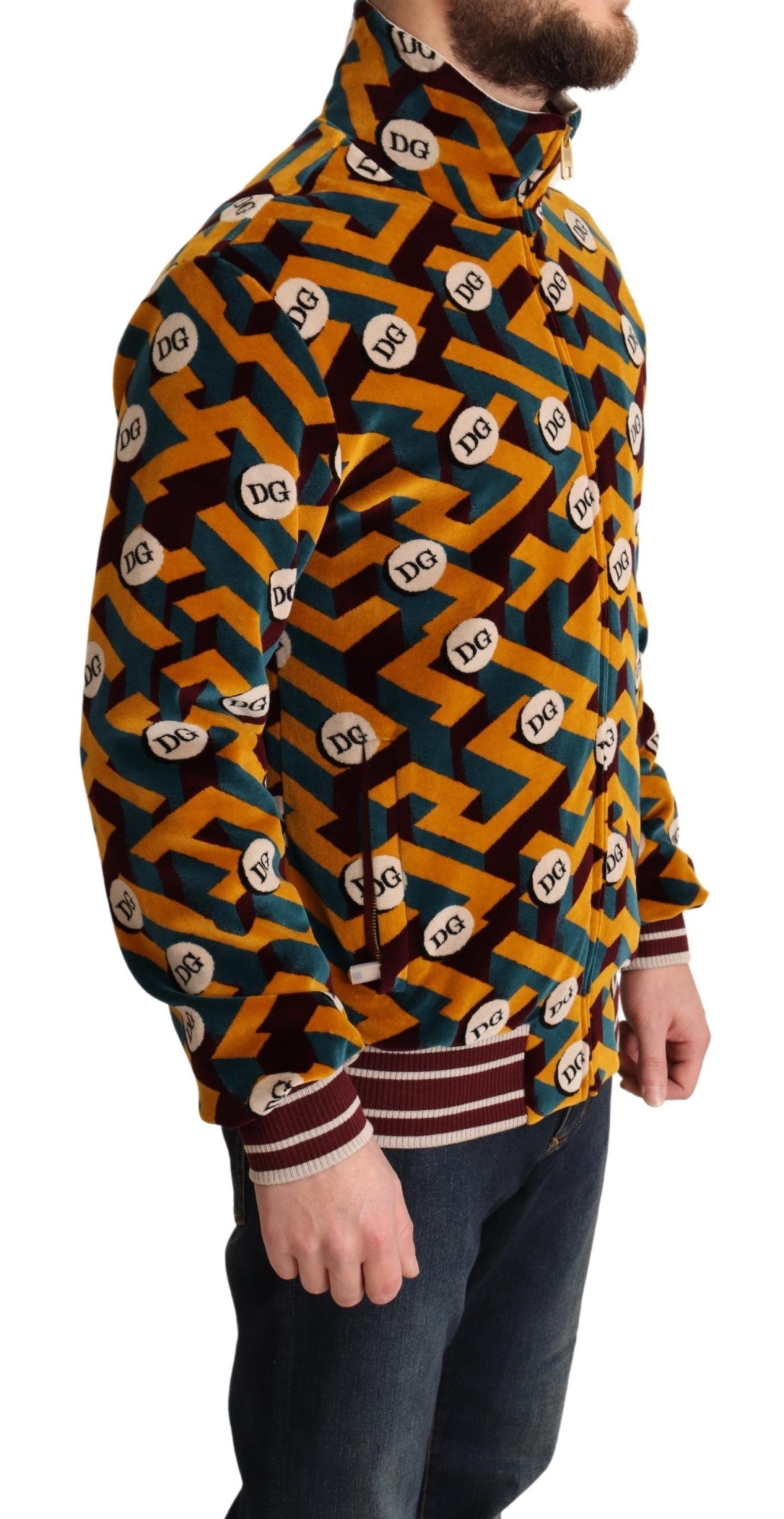 Dolce &amp; Gabbana Eleganter mehrfarbiger Pullover mit Reißverschluss