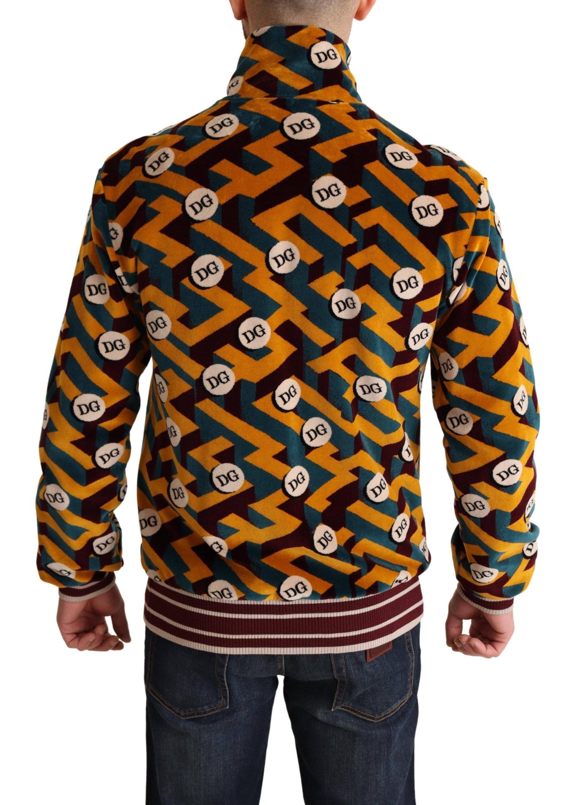 Dolce &amp; Gabbana Eleganter mehrfarbiger Pullover mit Reißverschluss