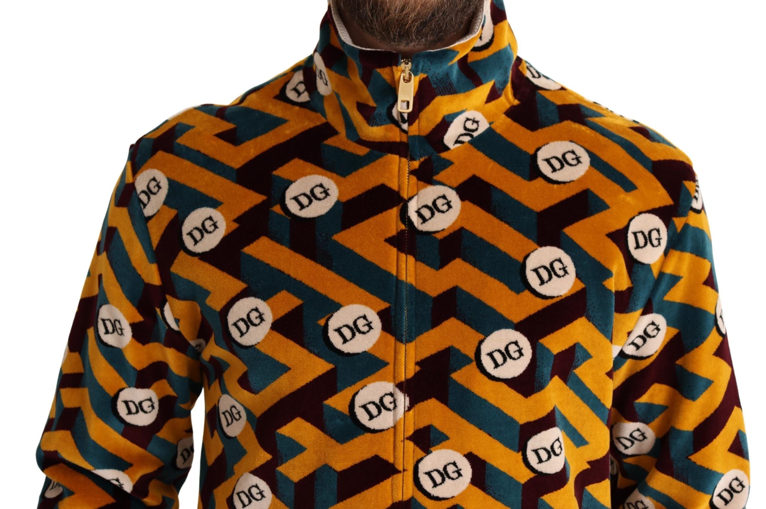 Dolce &amp; Gabbana Eleganter mehrfarbiger Pullover mit Reißverschluss