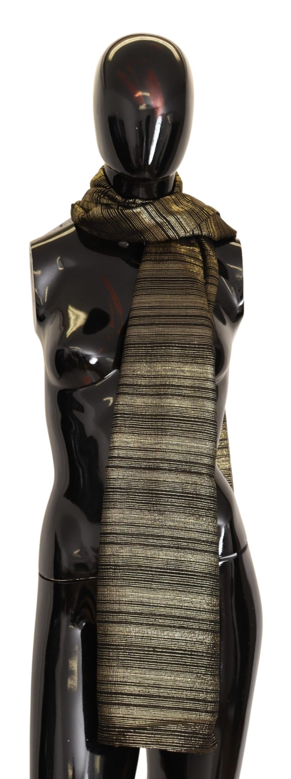 Dolce &amp; Gabbana Eleganter Schal aus goldener Seidenmischung