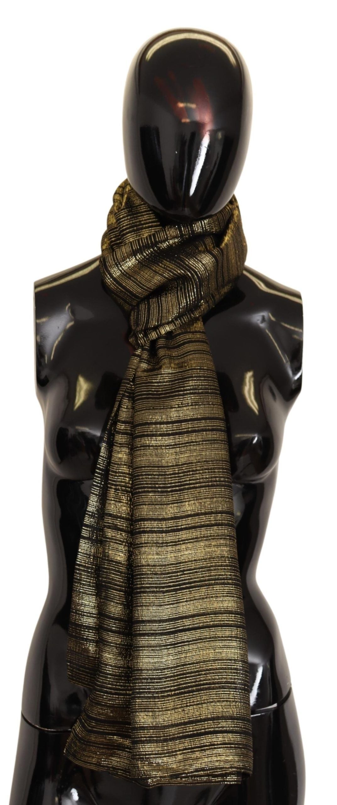 Dolce &amp; Gabbana Eleganter Schal aus goldener Seidenmischung