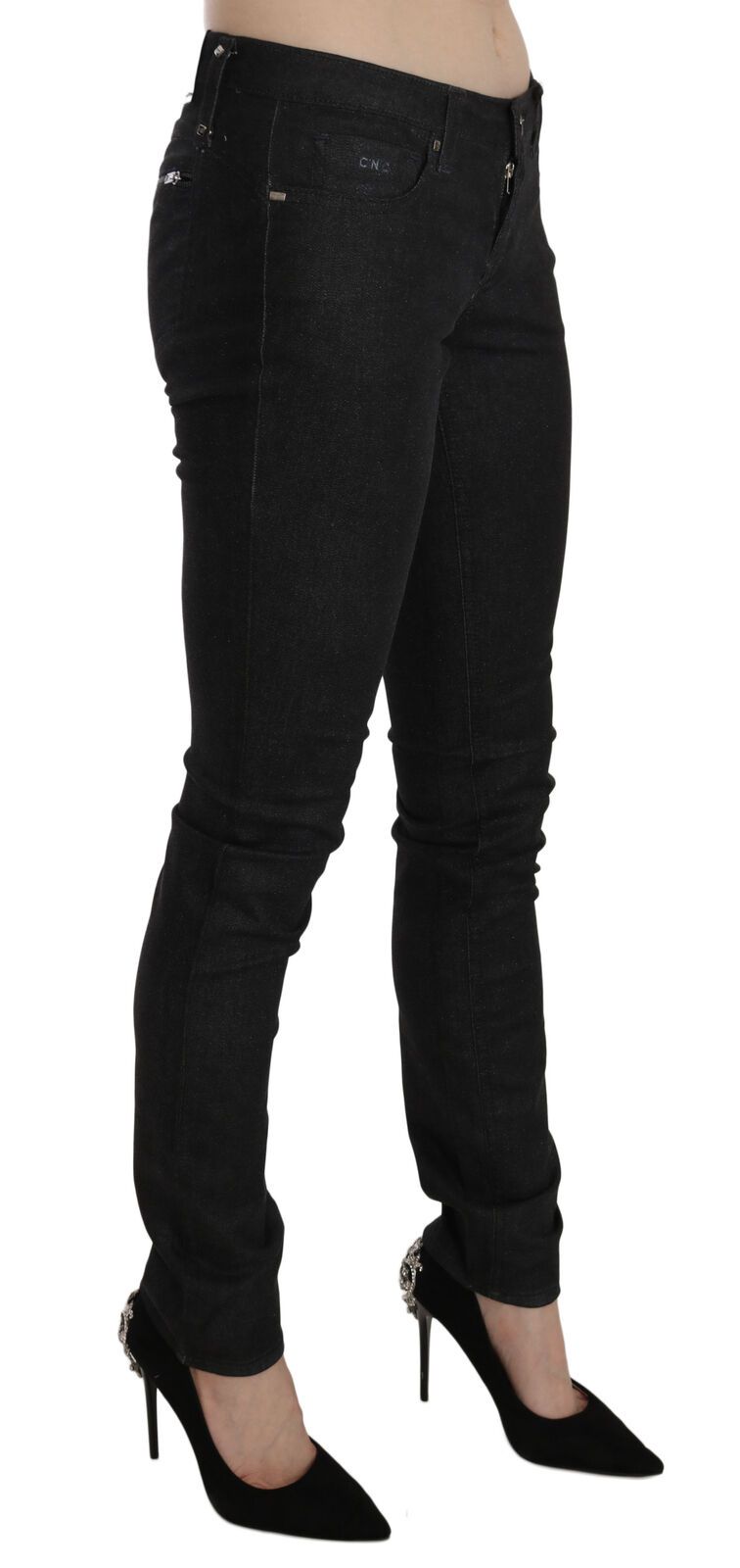 Costume National Chic – Schmal geschnittener Skinny-Jeansstoff mit niedriger Taille