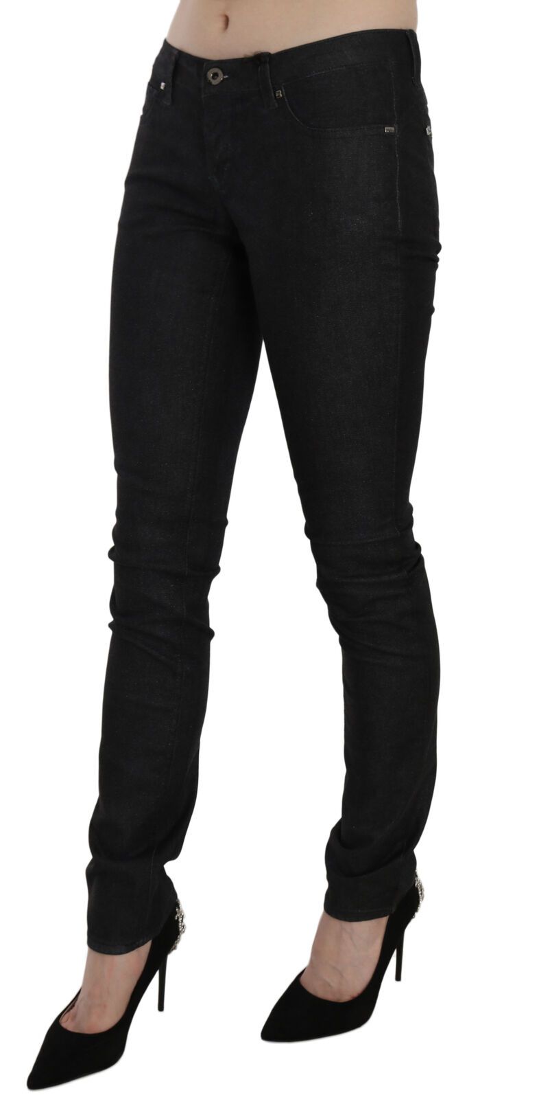 Costume National Chic – Schmal geschnittener Skinny-Jeansstoff mit niedriger Taille