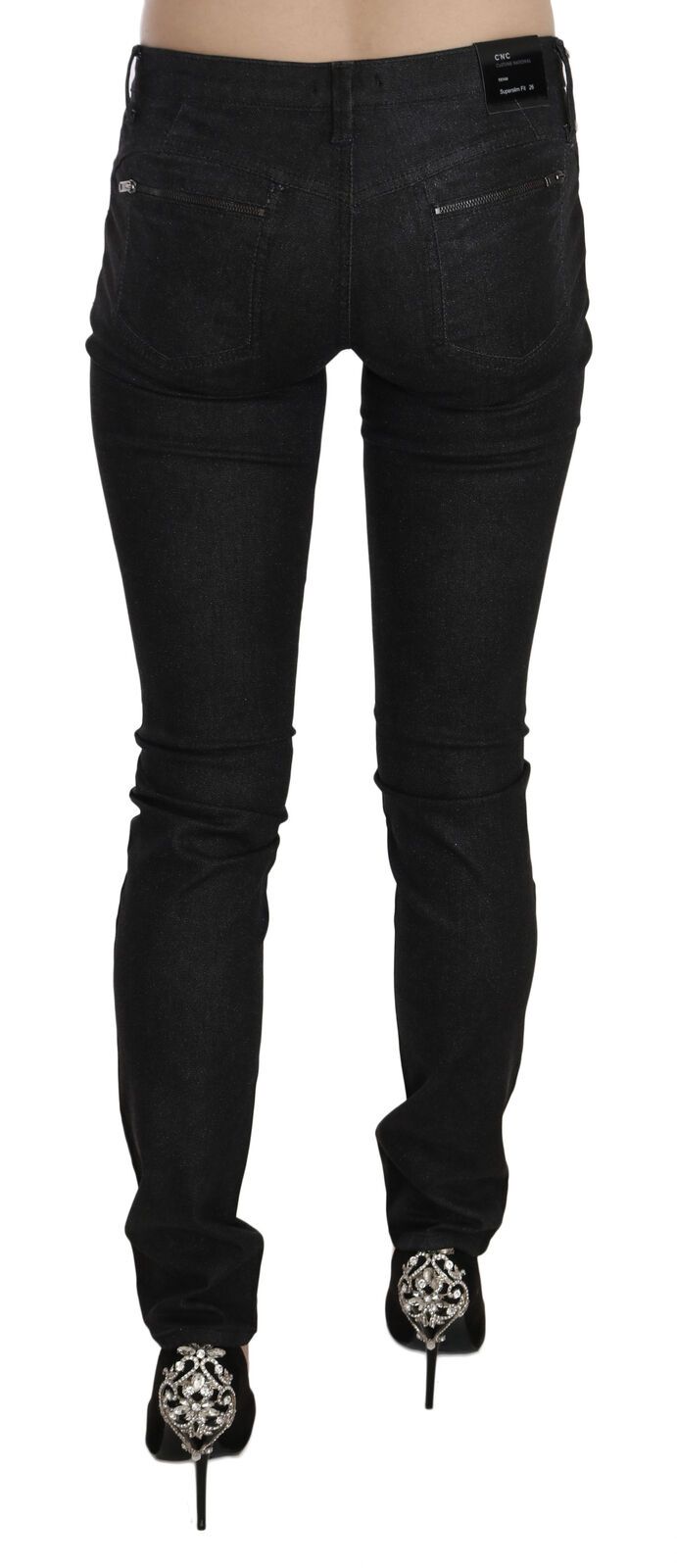 Costume National Chic – Schmal geschnittener Skinny-Jeansstoff mit niedriger Taille