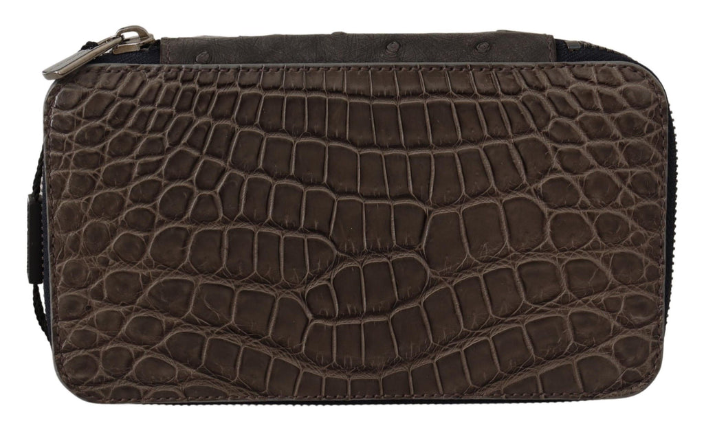 Dolce &amp; Gabbana Exquisite Kosmetiktasche aus exotischem Leder