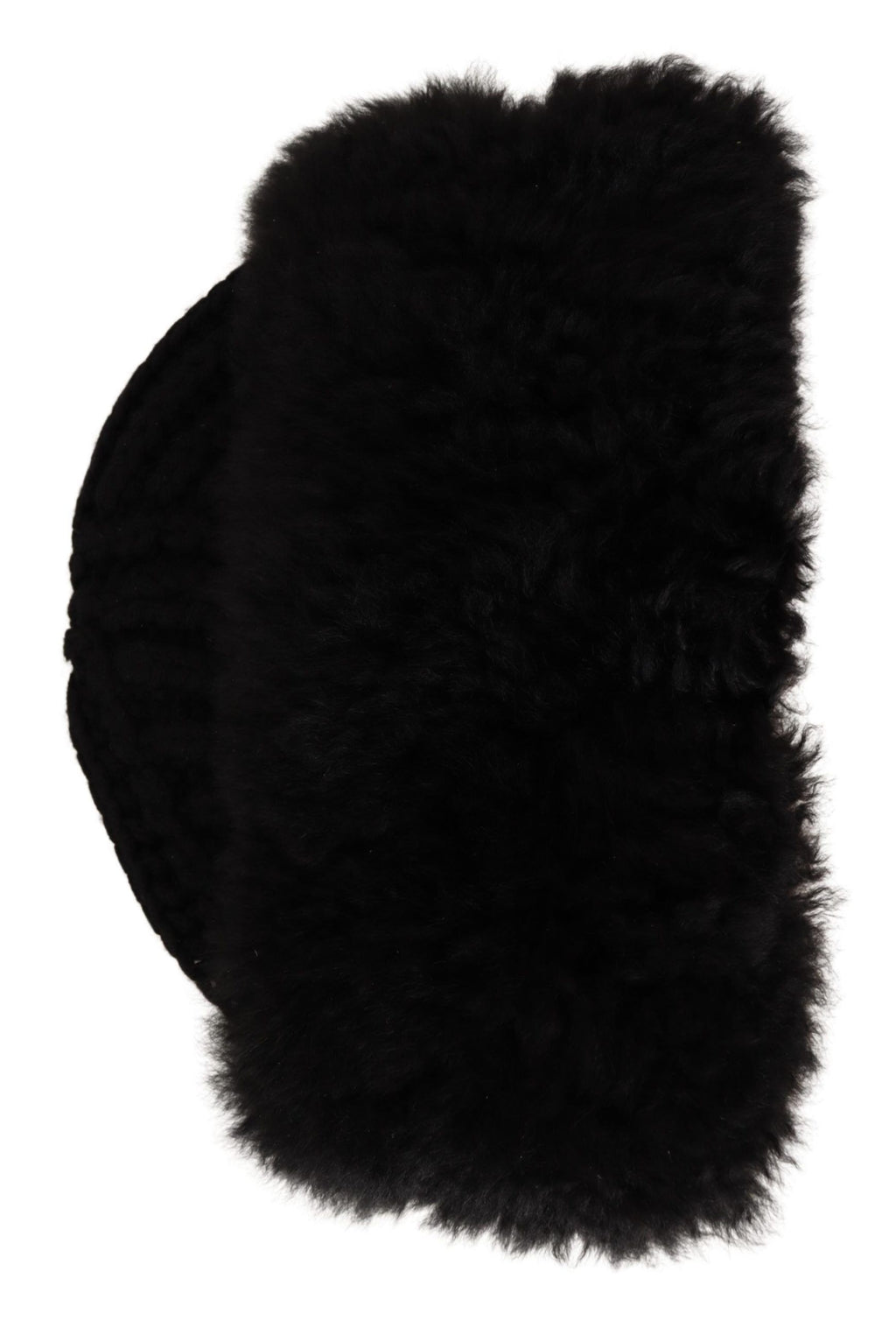 Dolce &amp; Gabbana Elegante schwarze Kaschmir-Alpaka-Pelzmütze