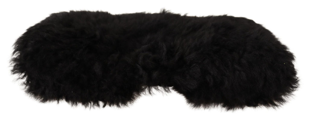 Dolce &amp; Gabbana Elegante schwarze Kaschmir-Alpaka-Pelzmütze