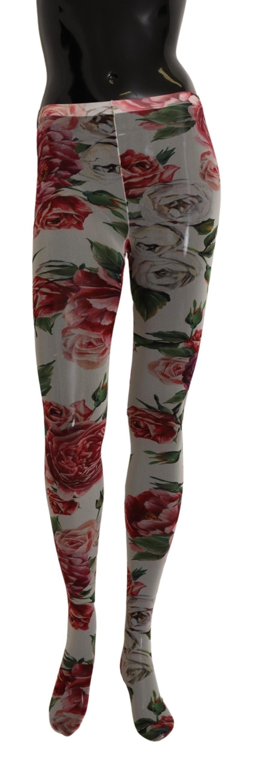 Dolce &amp; Gabbana – Strumpfhose aus italienischem Nylon mit floraler Eleganz