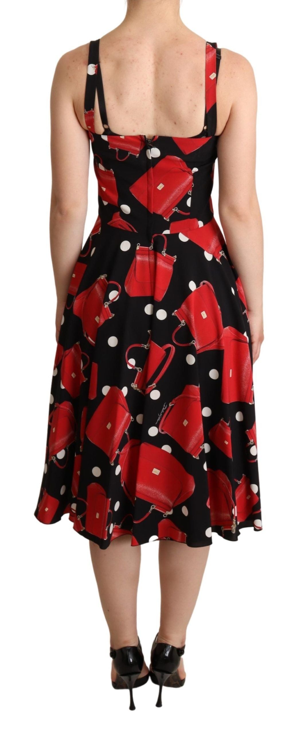 Dolce &amp; Gabbana – Ärmelloses Midikleid mit sizilianischem Taschendruck