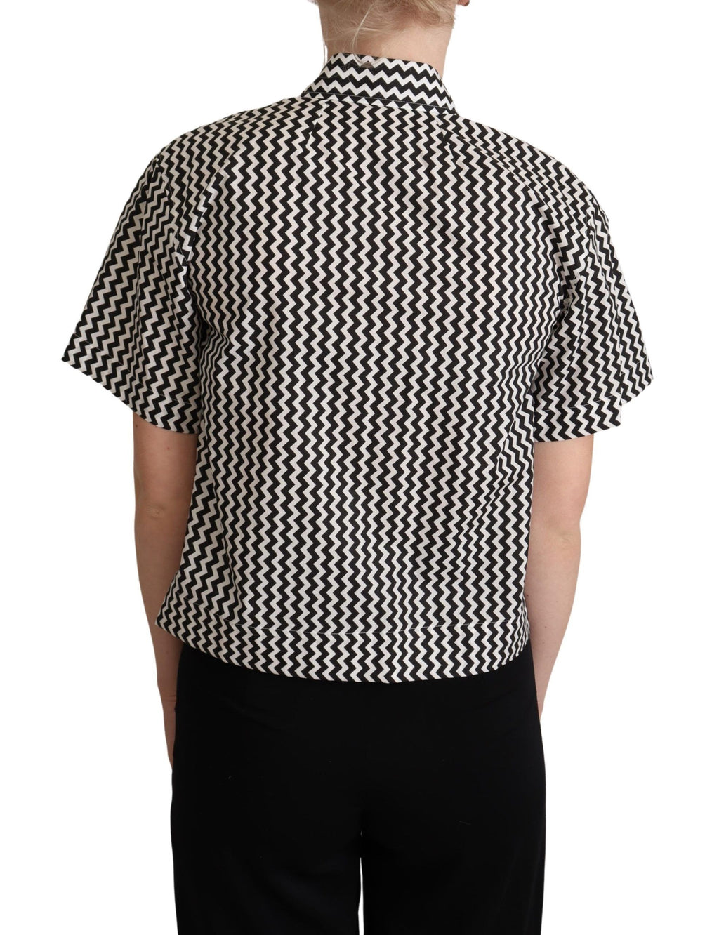 Dolce &amp; Gabbana Zigzag Elegance Poloshirt aus Baumwolle