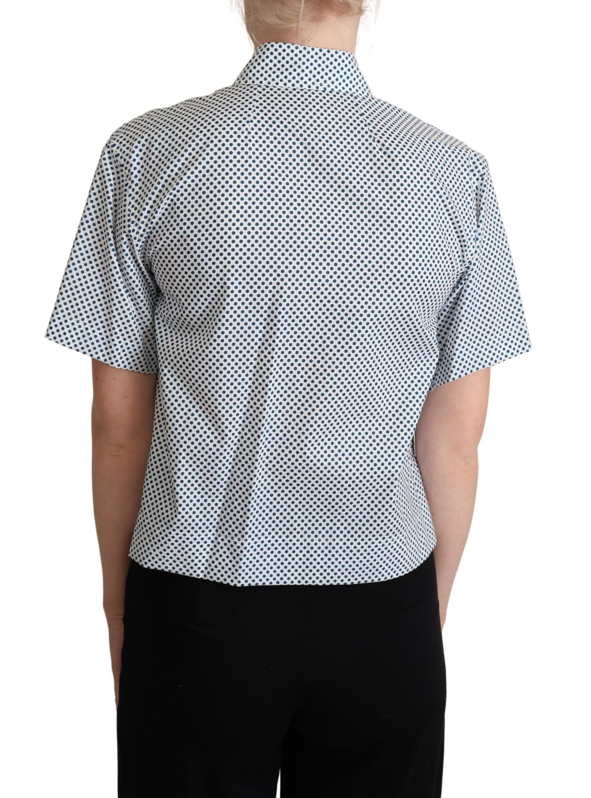 Dolce &amp; Gabbana Elegantes Poloshirt aus Baumwolle mit Punkten