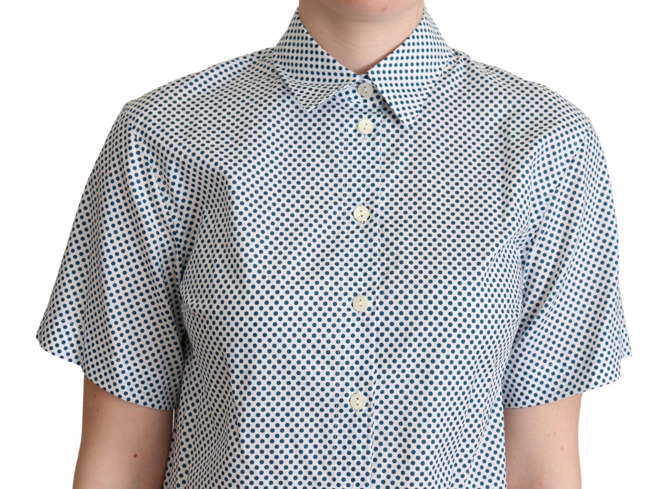 Dolce &amp; Gabbana Elegantes Poloshirt aus Baumwolle mit Punkten