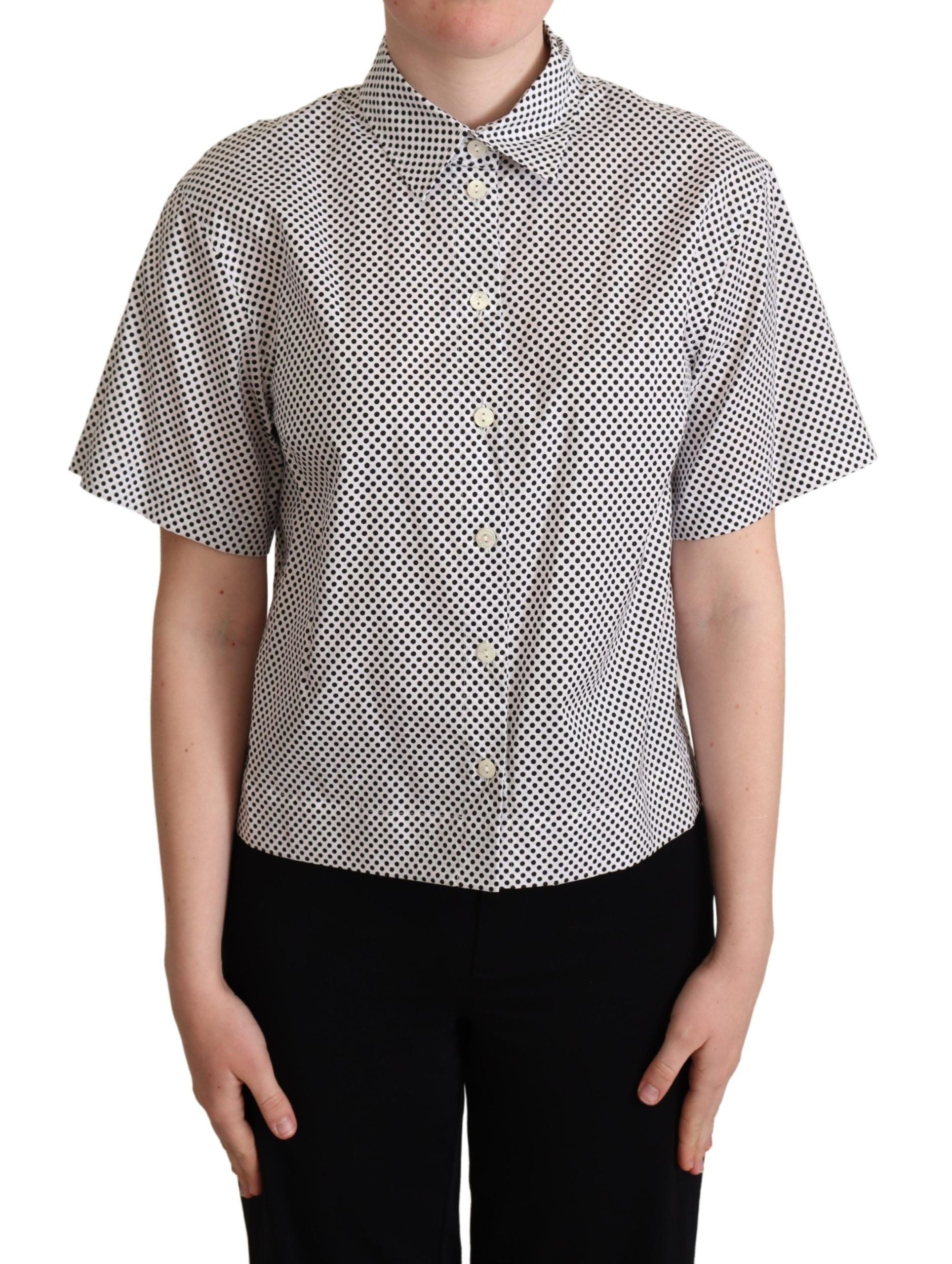 Dolce &amp; Gabbana Elegantes Poloshirt aus Baumwolle mit Punkten