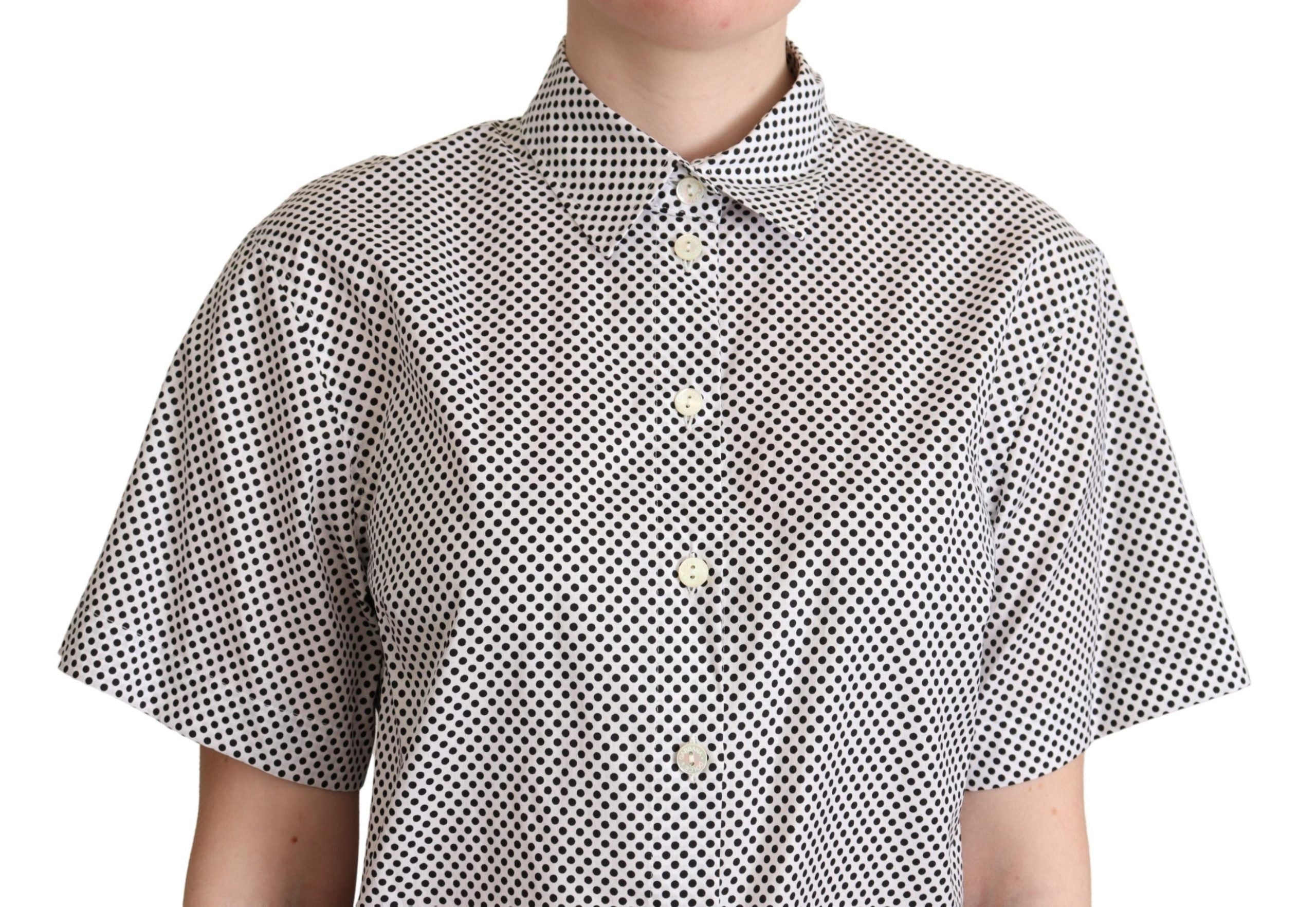 Dolce &amp; Gabbana Elegantes Poloshirt aus Baumwolle mit Punkten