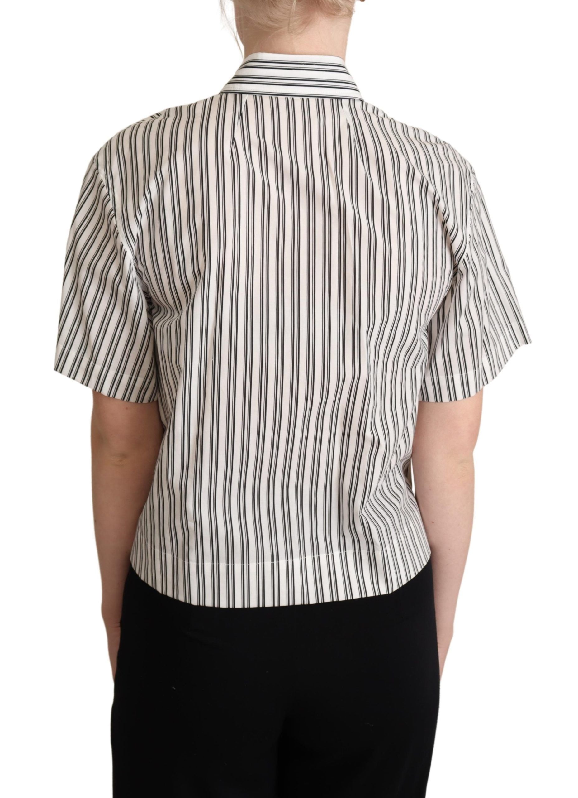 Dolce &amp; Gabbana Elegantes gestreiftes Poloshirt aus Baumwolle