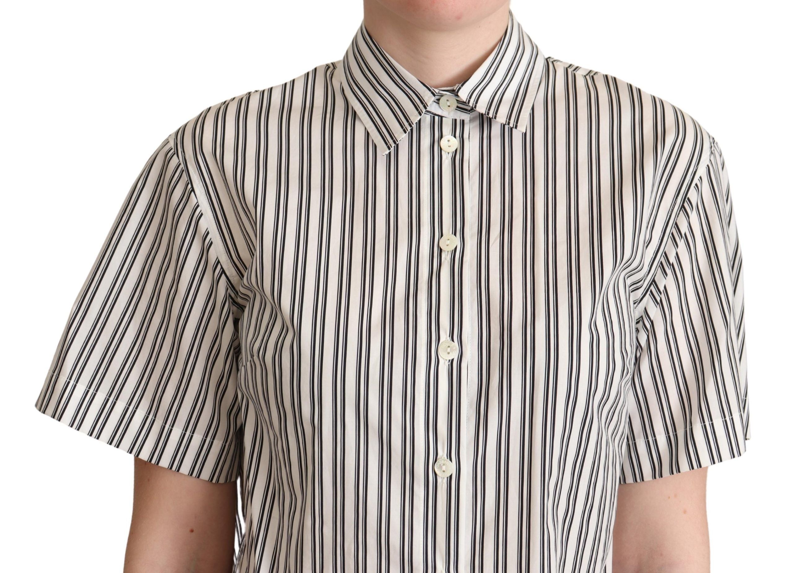 Dolce &amp; Gabbana Elegantes gestreiftes Poloshirt aus Baumwolle