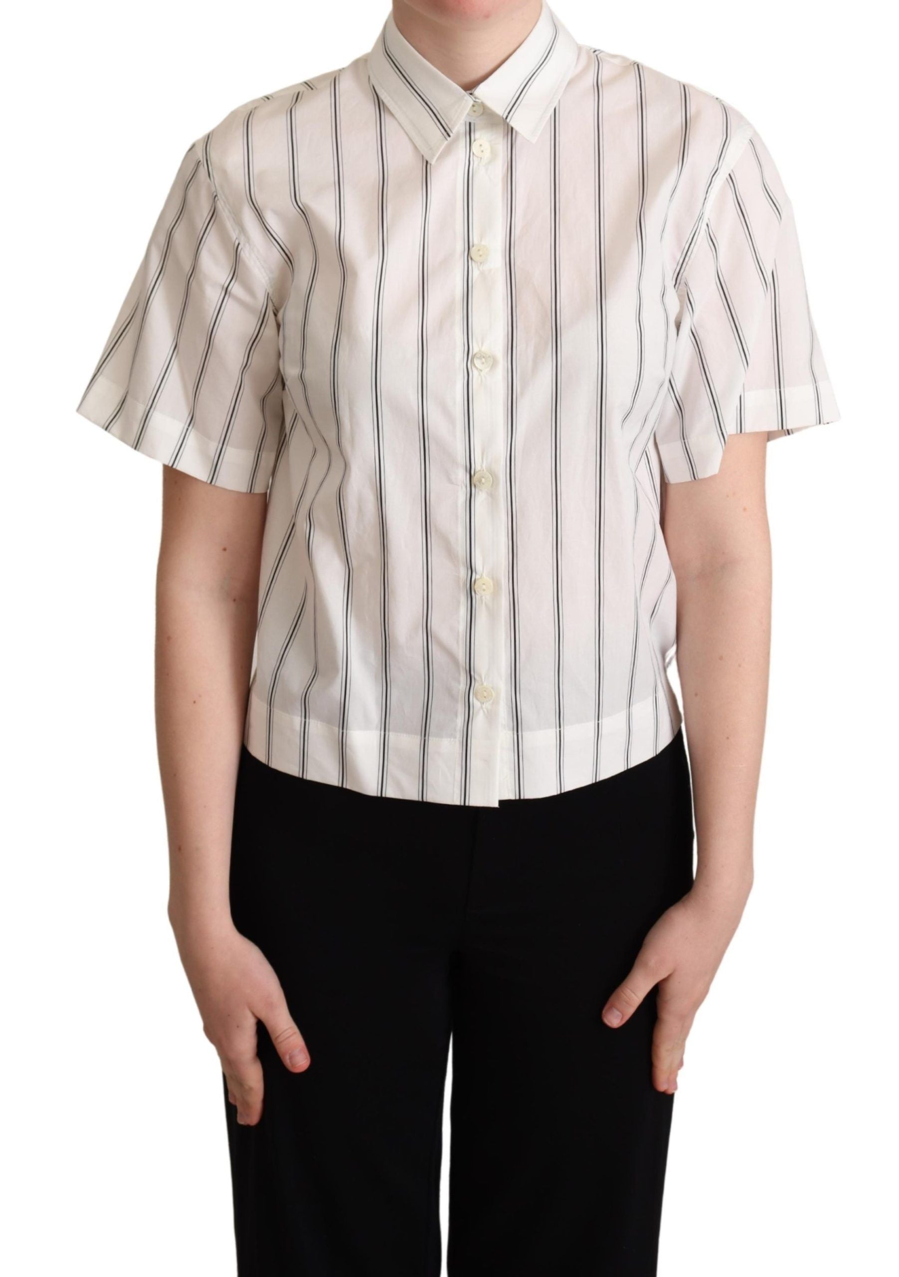 Dolce &amp; Gabbana Elegantes gestreiftes Poloshirt aus Baumwolle