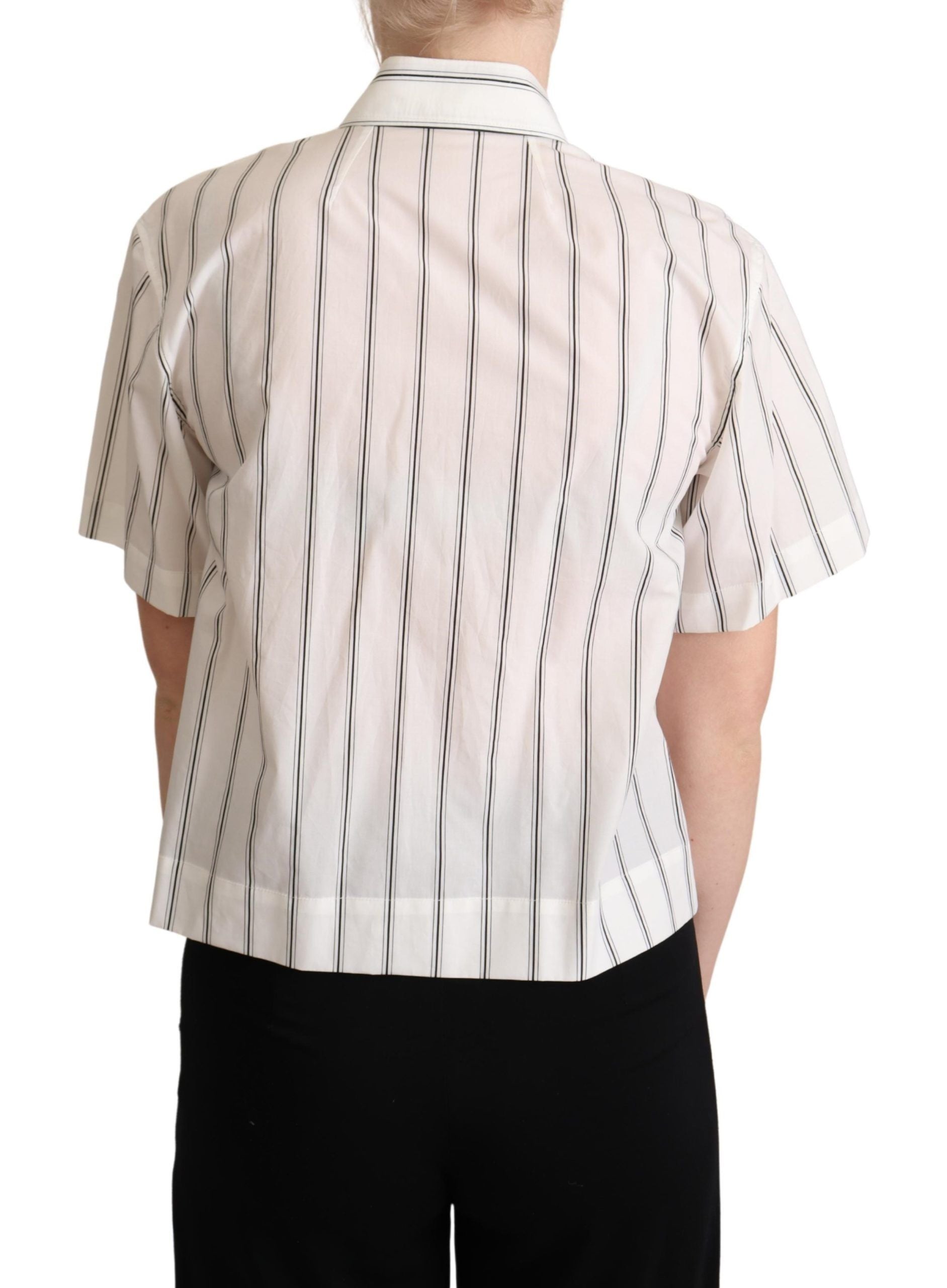 Dolce &amp; Gabbana Elegantes gestreiftes Poloshirt aus Baumwolle