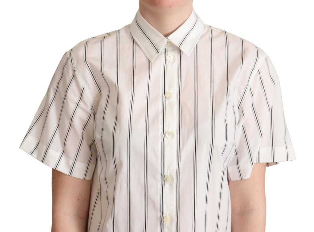 Dolce &amp; Gabbana Elegantes gestreiftes Poloshirt aus Baumwolle