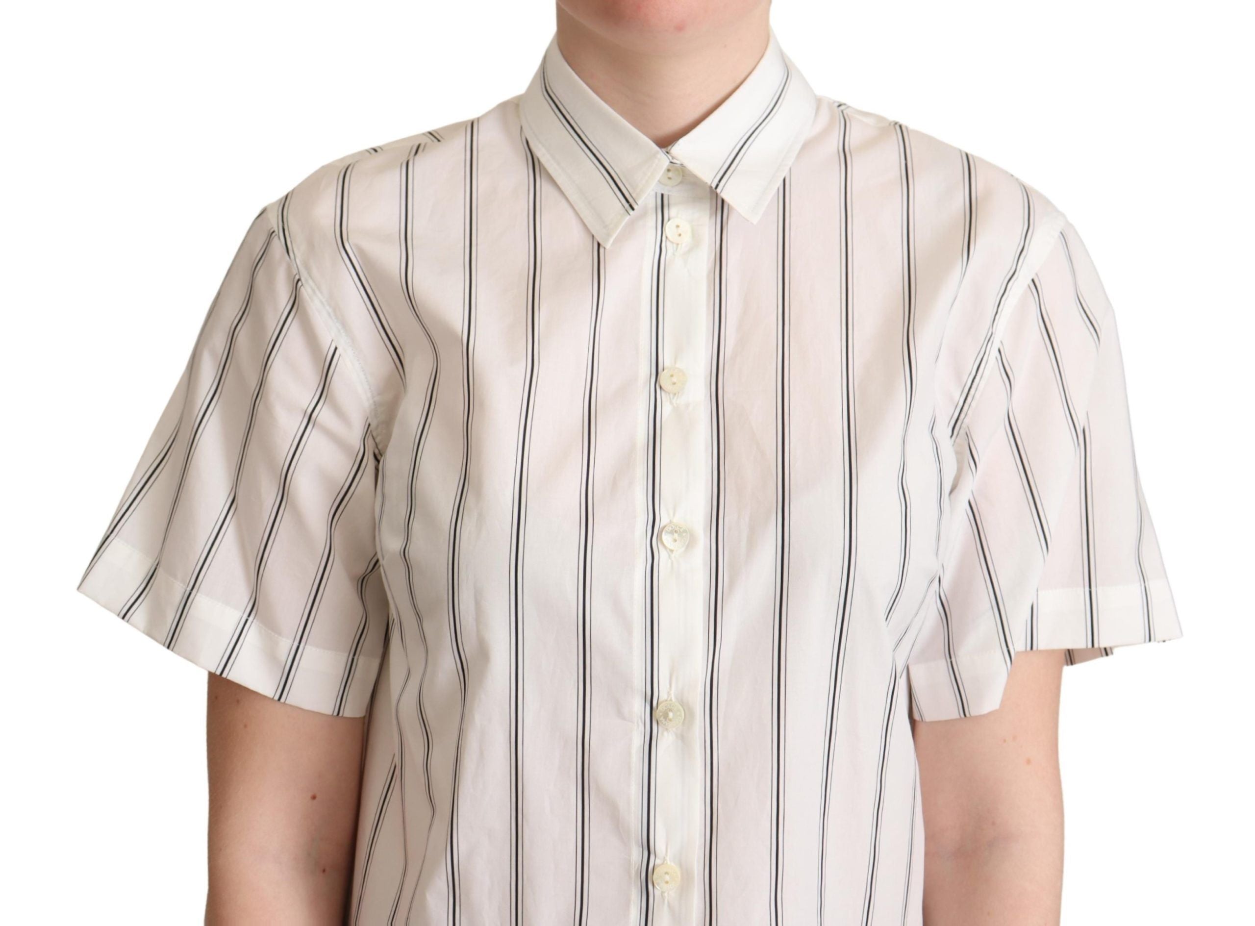 Dolce &amp; Gabbana Elegantes gestreiftes Poloshirt aus Baumwolle