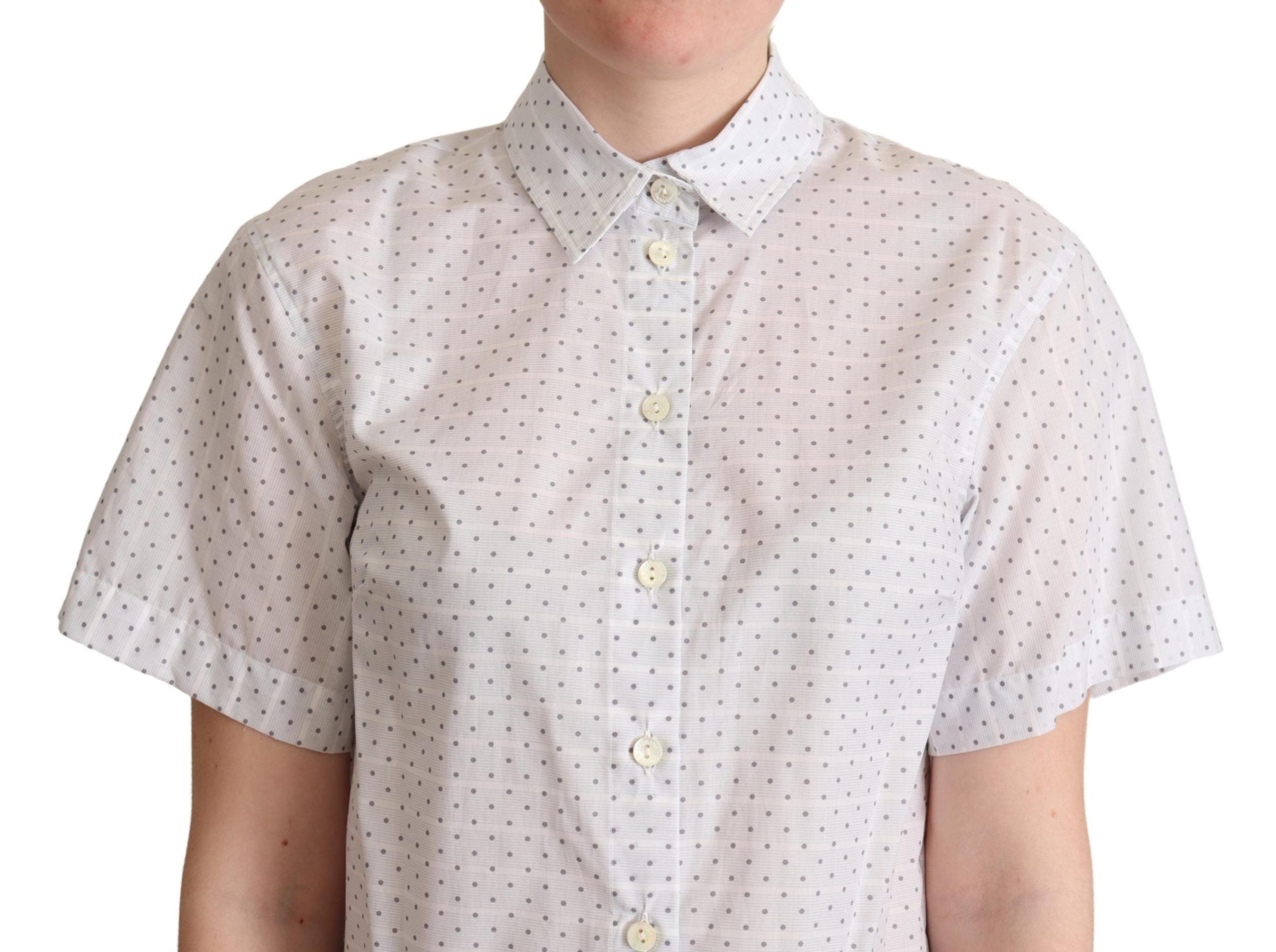 Dolce &amp; Gabbana Elegantes Poloshirt aus Baumwolle mit Punkten