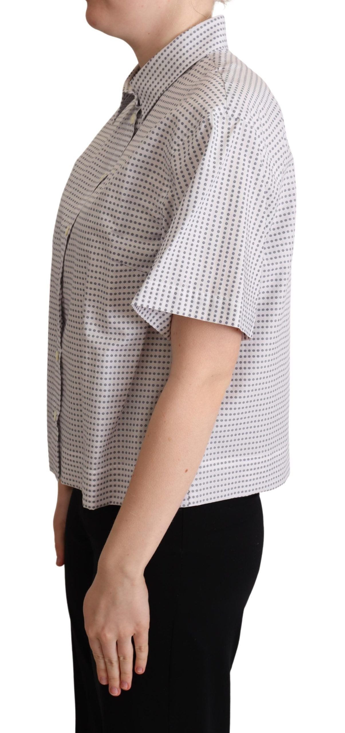Dolce &amp; Gabbana Elegantes Poloshirt mit Polka Dots-Kragen