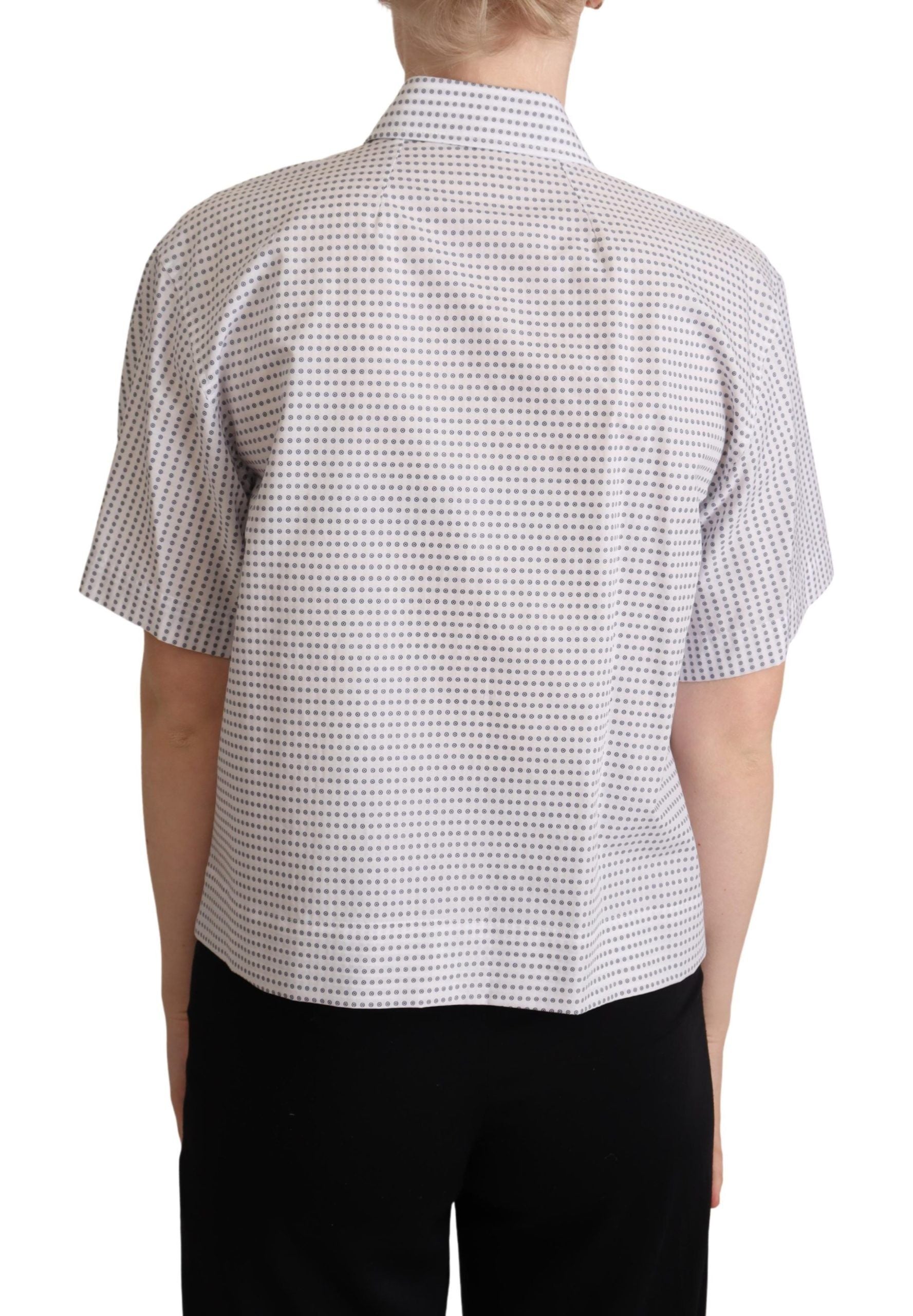 Dolce &amp; Gabbana Elegantes Poloshirt mit Polka Dots-Kragen