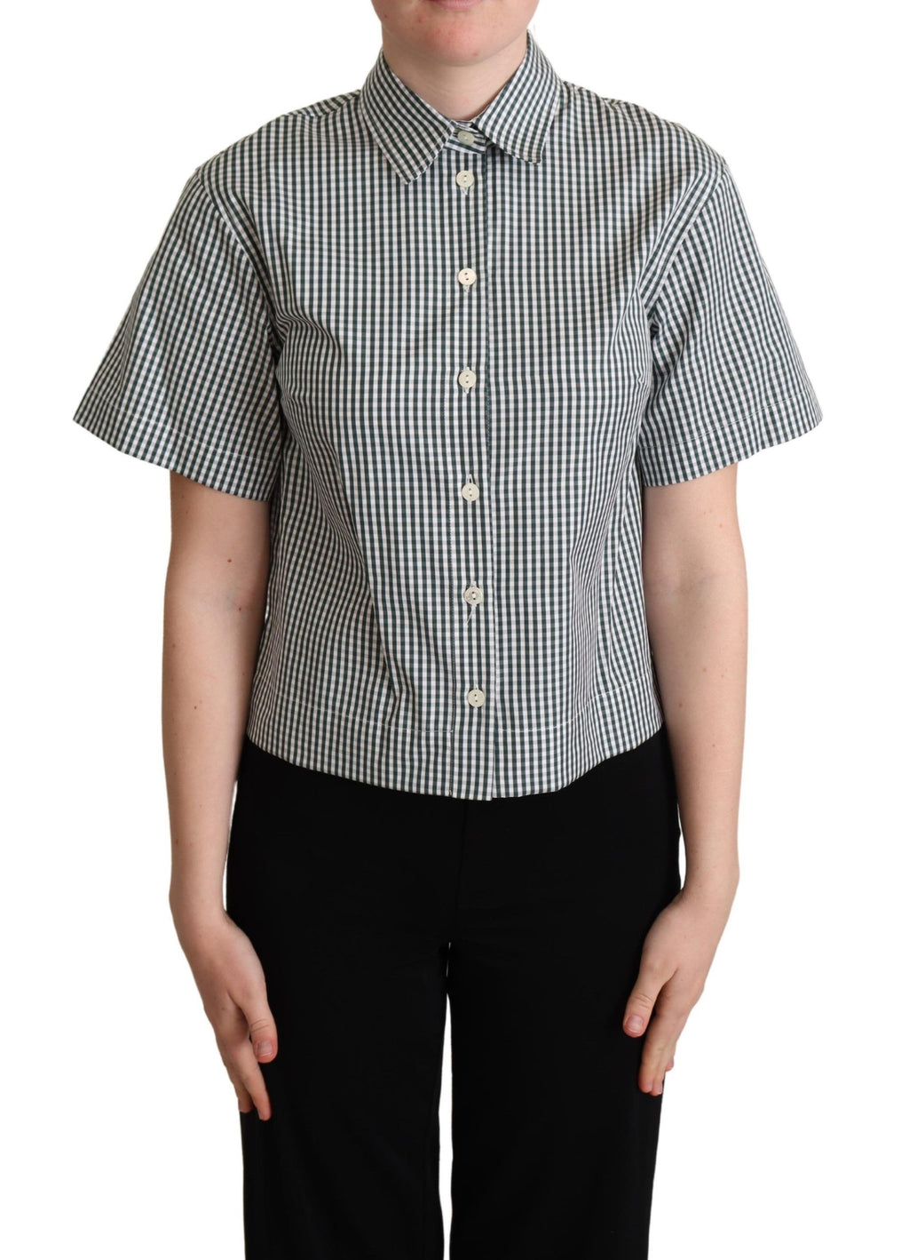 Dolce &amp; Gabbana Elegantes kariertes Poloshirt aus Baumwolle