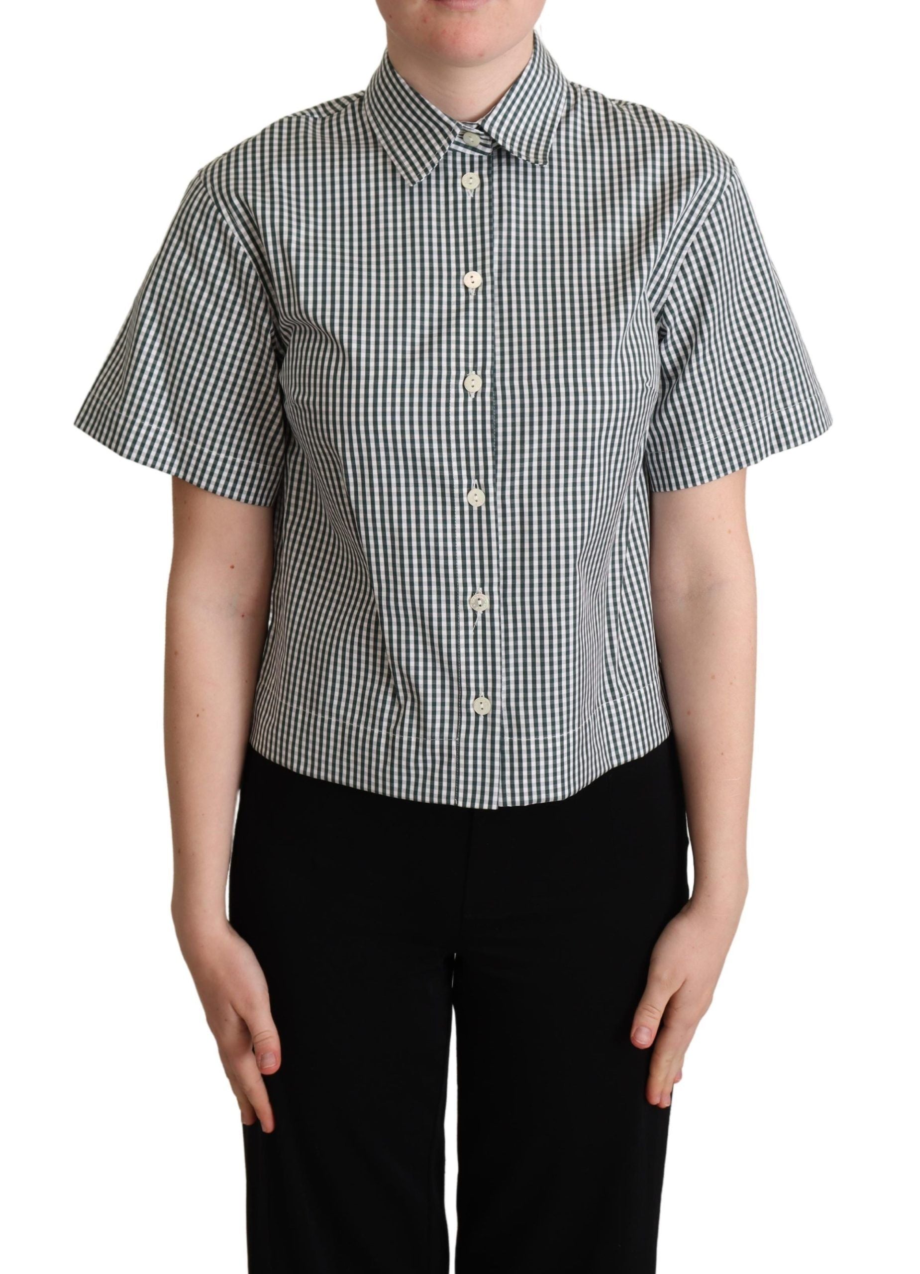 Dolce &amp; Gabbana Elegantes kariertes Poloshirt aus Baumwolle