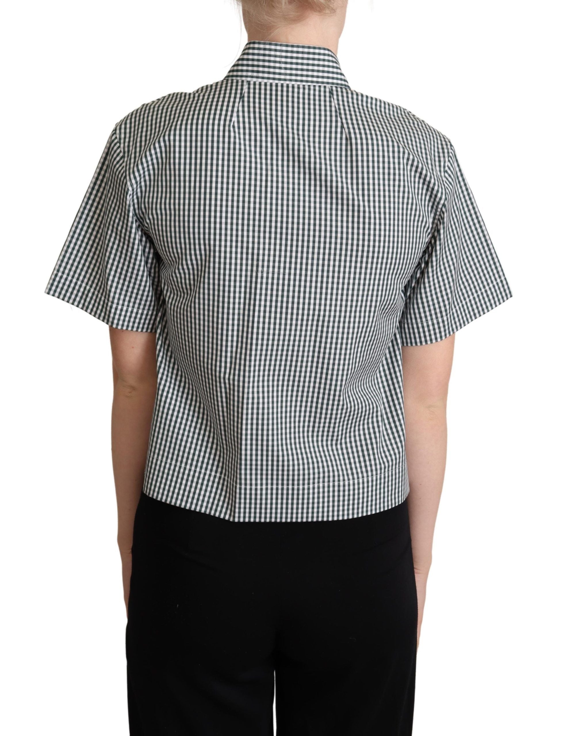 Dolce &amp; Gabbana Elegantes kariertes Poloshirt aus Baumwolle