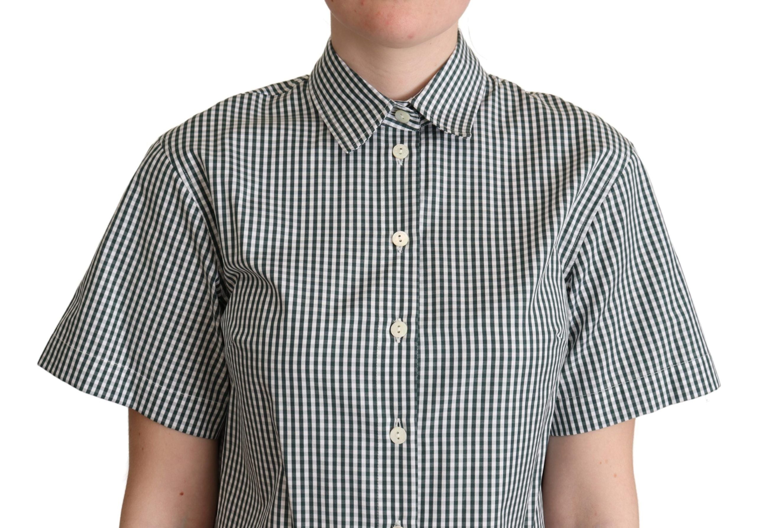 Dolce &amp; Gabbana Elegantes kariertes Poloshirt aus Baumwolle