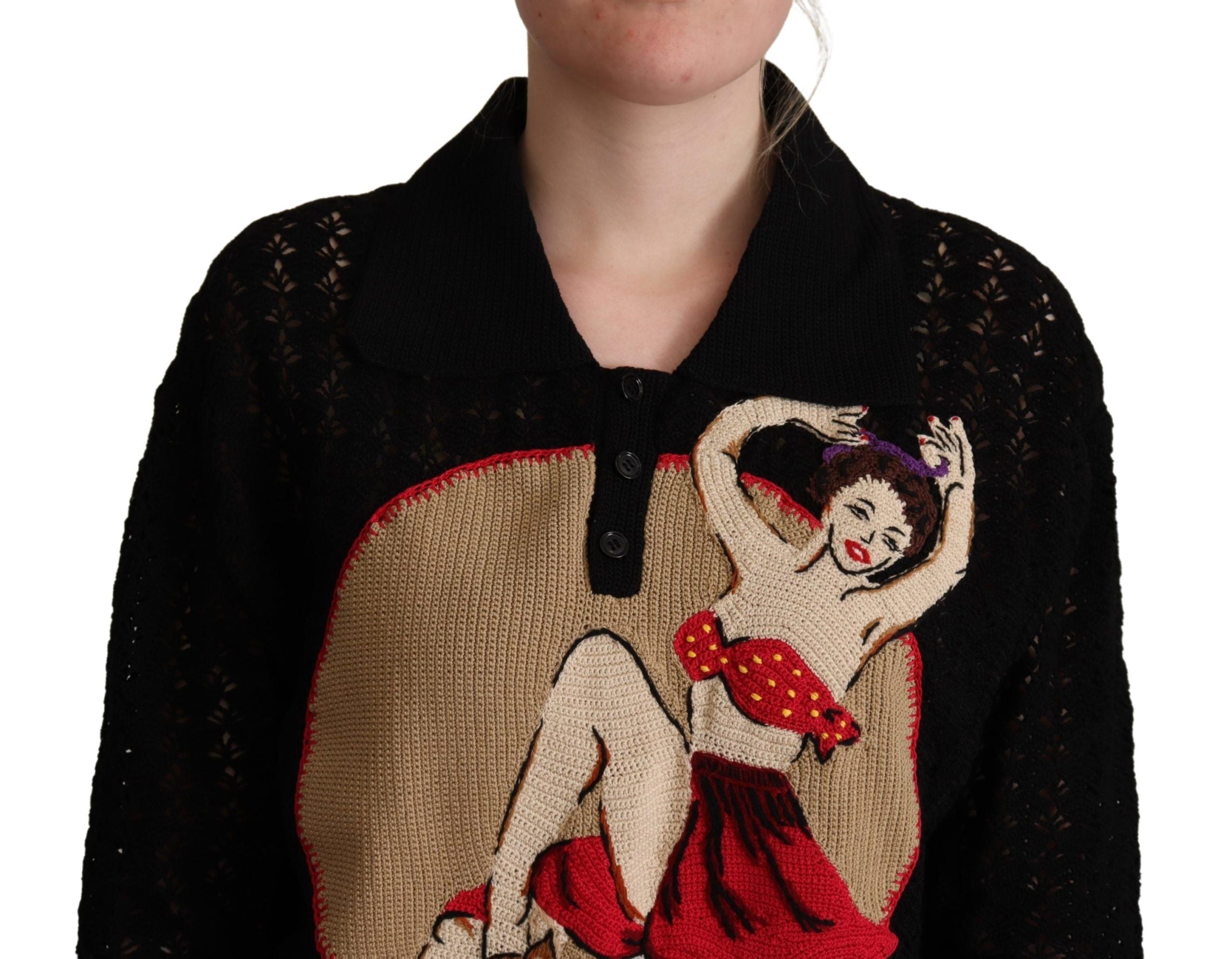 Dolce &amp; Gabbana – Bestickter Luxus-Kurzarmpullover