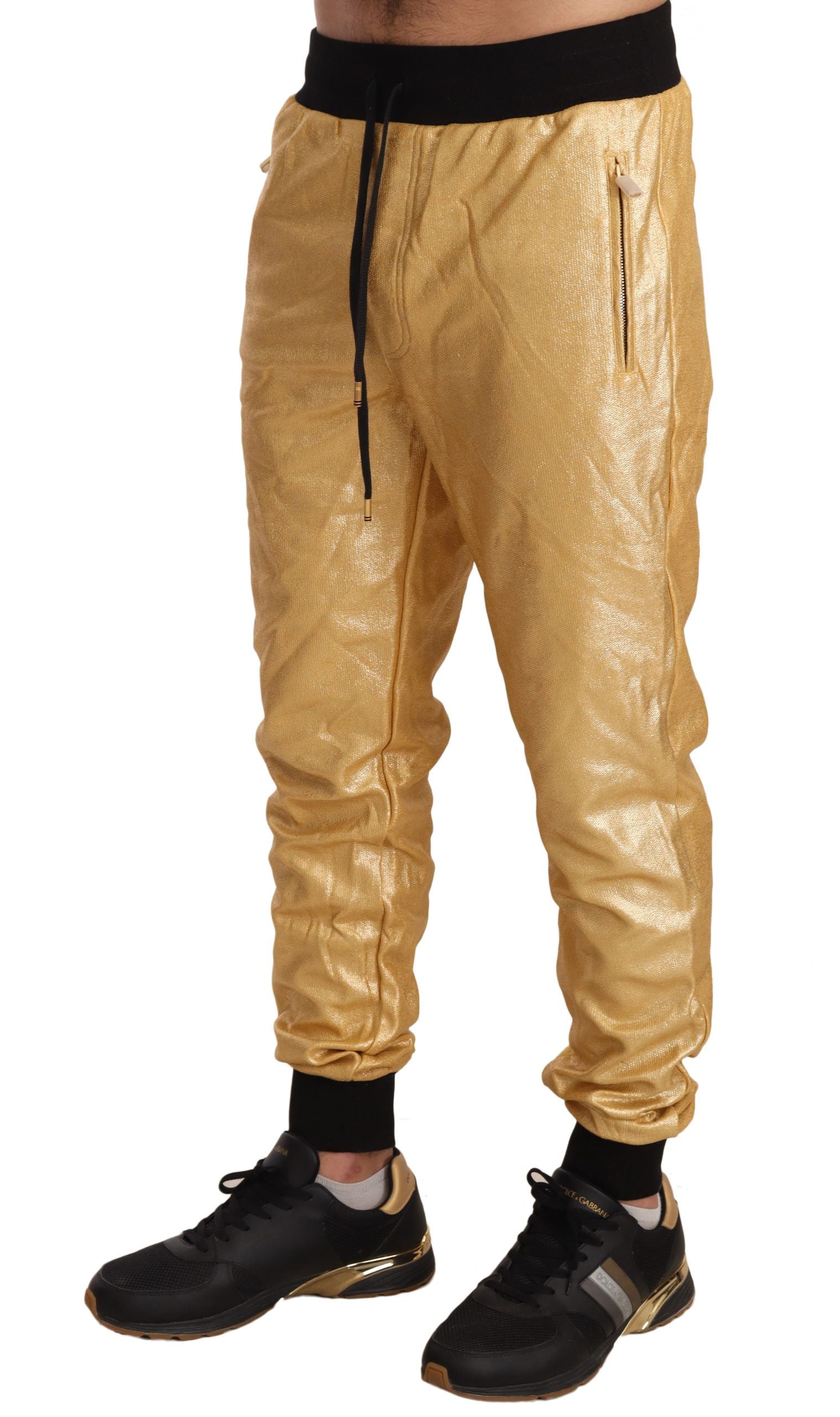 Dolce &amp; Gabbana Goldene Jogginghose „Jahr des Schweins“