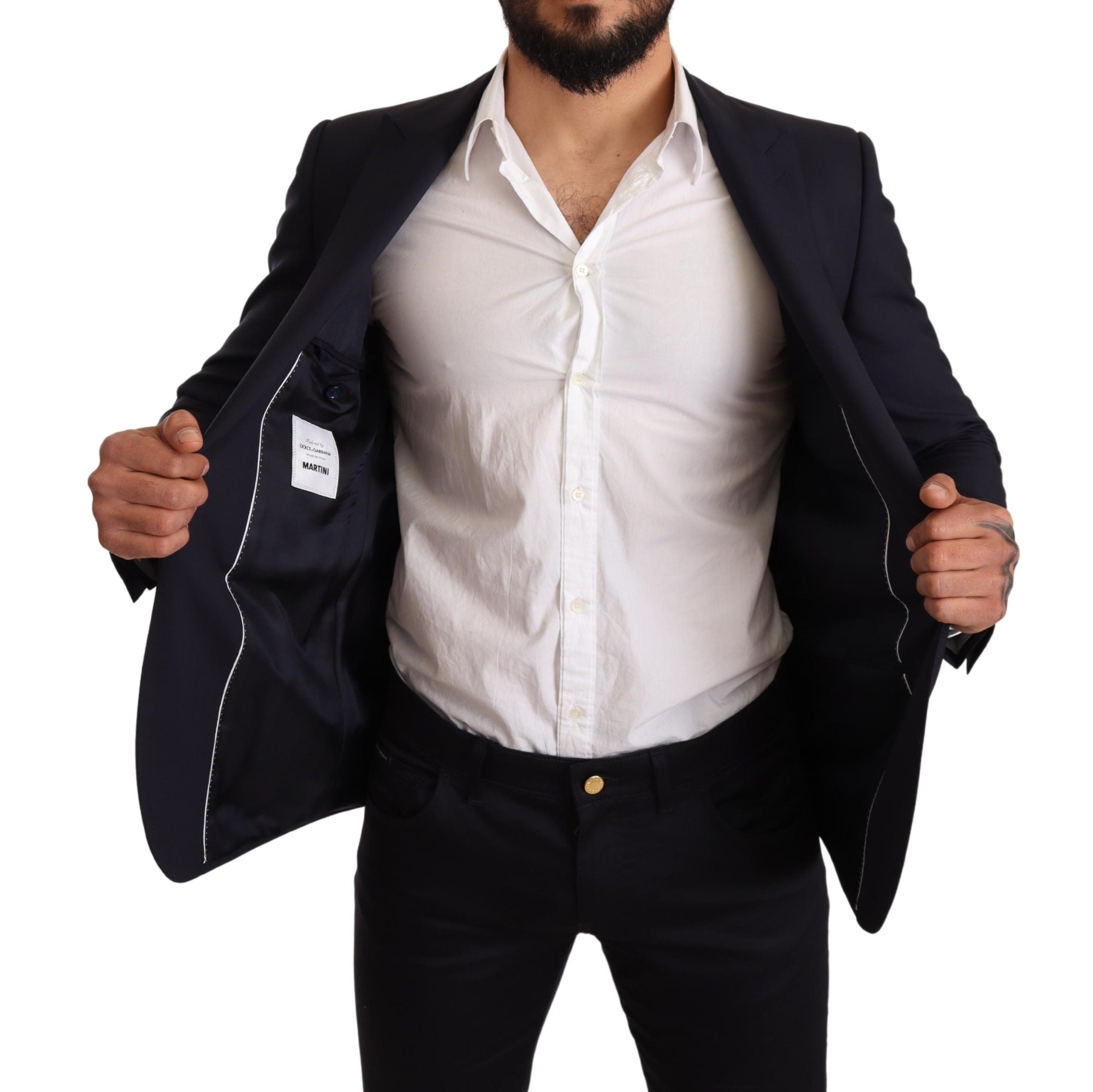 Dolce &amp; Gabbana Eleganter Marineblauer Martini-Blazer von Renens Tailors