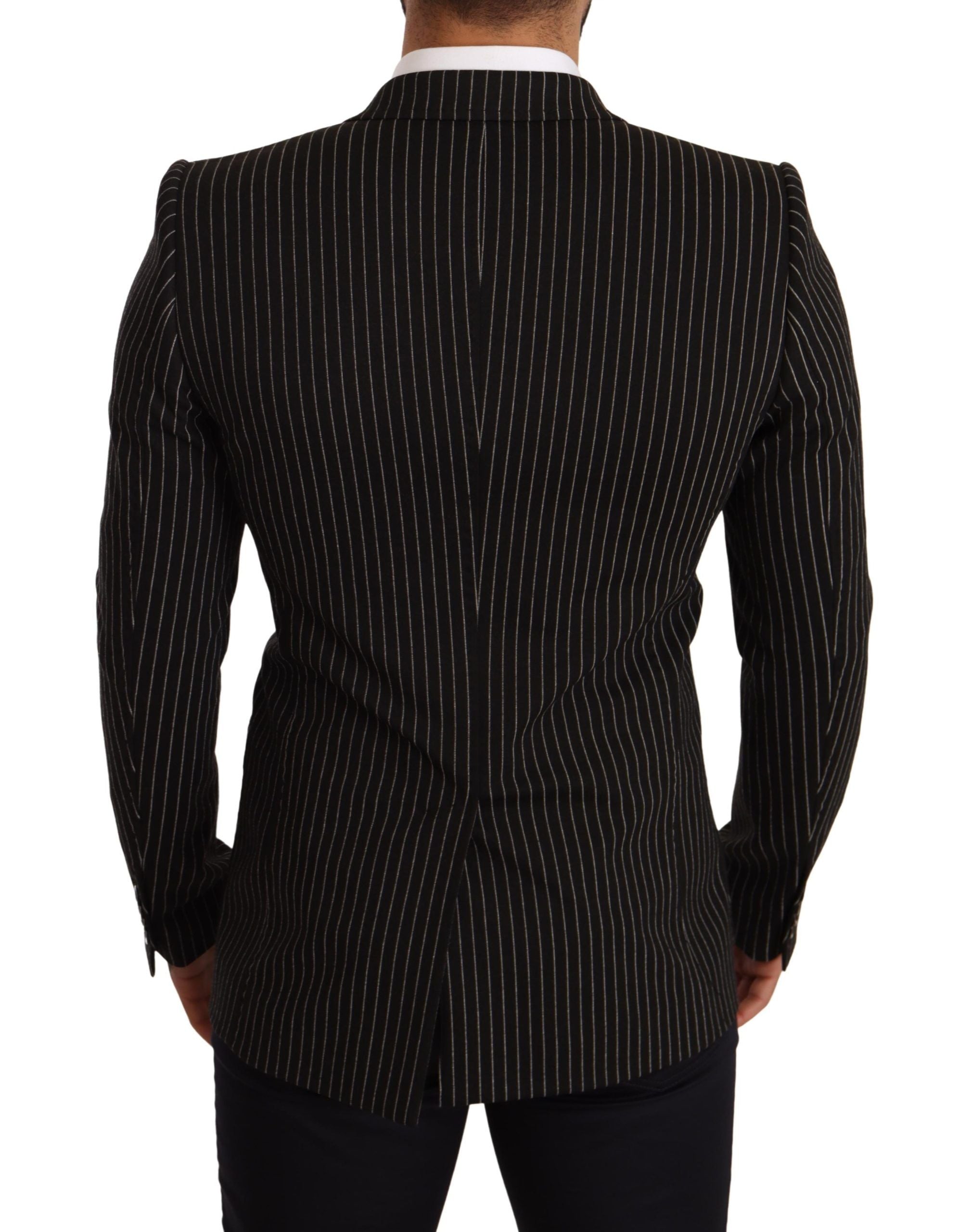 Dolce &amp; Gabbana Eleganter gestreifter Wollblazer mit Seidenfutter