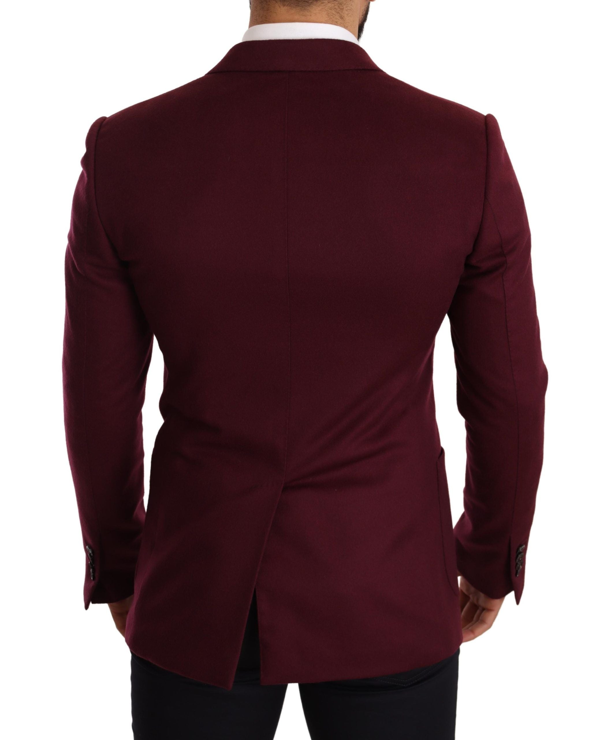Dolce &amp; Gabbana Eleganter Kaschmirblazer in Kastanienbraun und Bordeaux