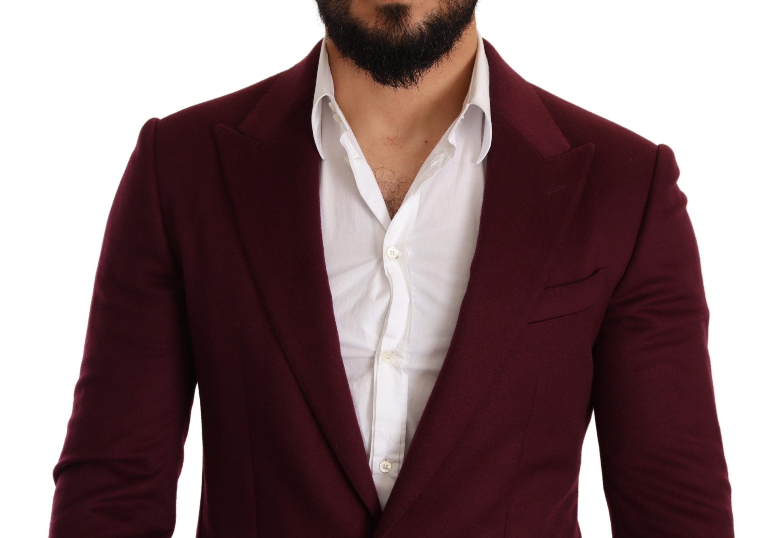 Dolce &amp; Gabbana Eleganter Kaschmirblazer in Kastanienbraun und Bordeaux