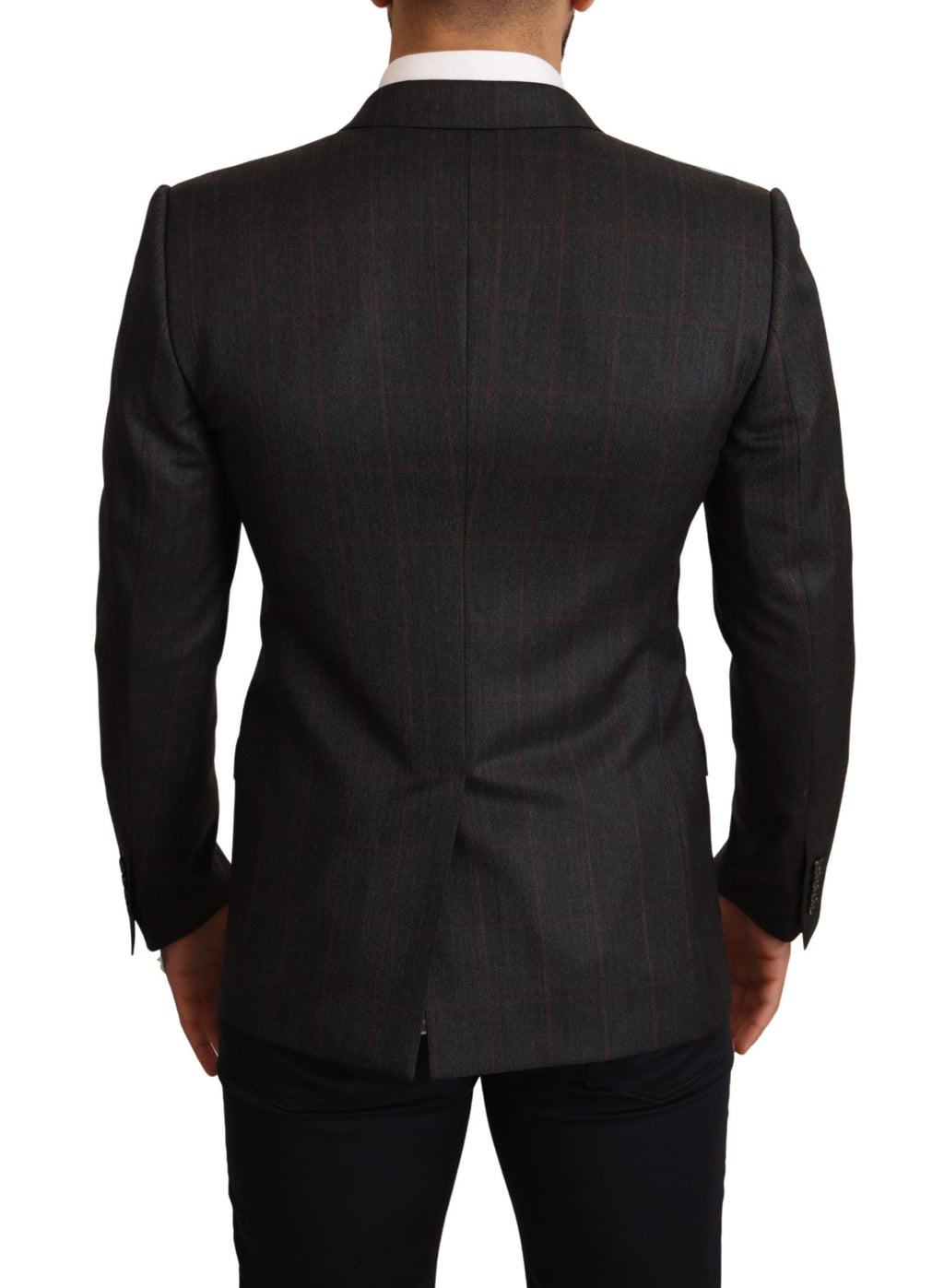 Dolce &amp; Gabbana Eleganter Martini-Blazer in Grau mit Karomuster