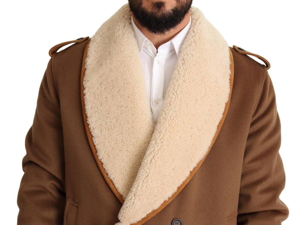 Dolce &amp; Gabbana Elegante zweireihige Lammfelljacke
