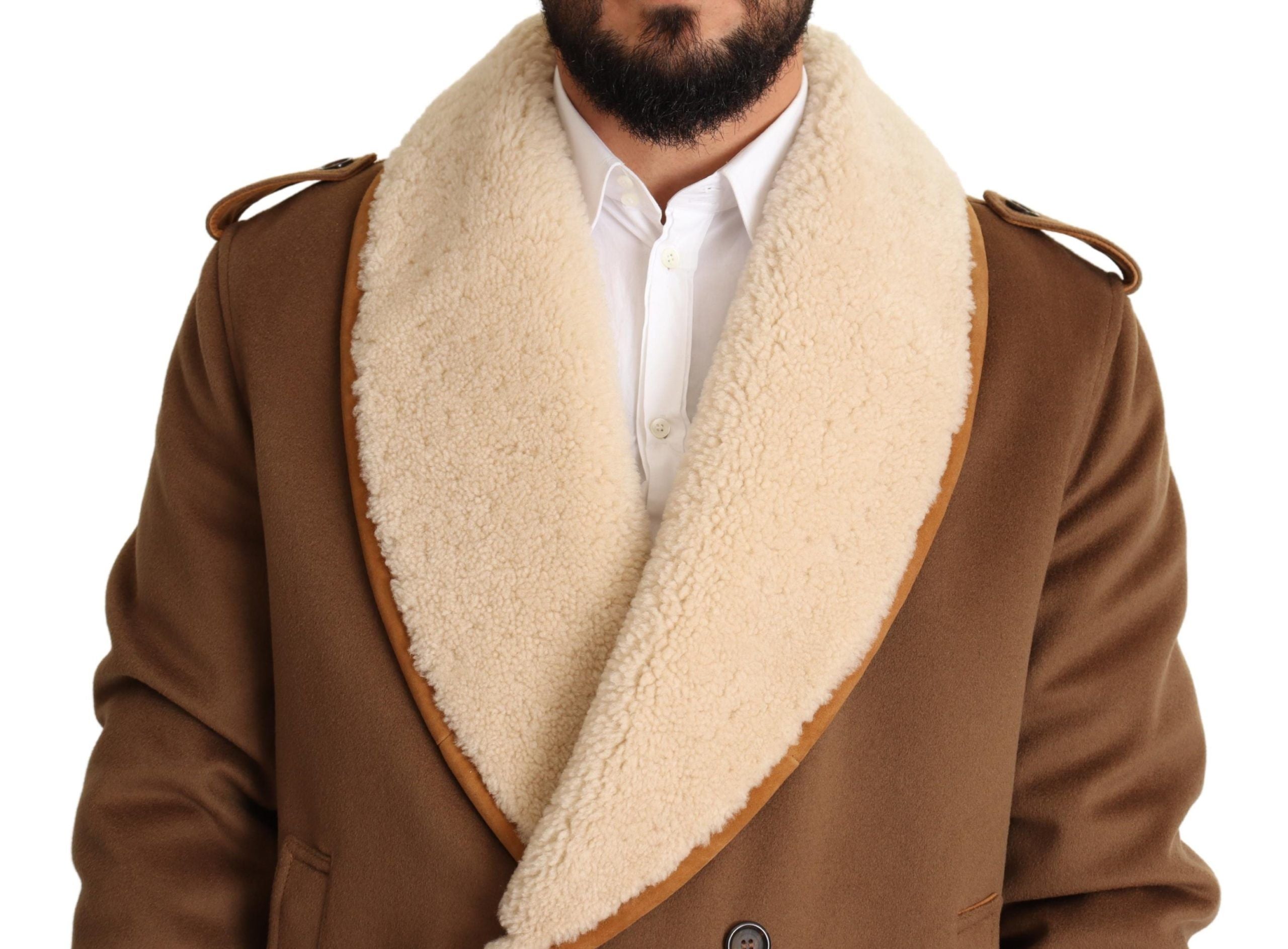 Dolce &amp; Gabbana Elegante zweireihige Lammfelljacke