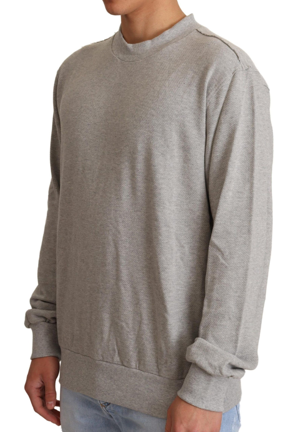 Dolce &amp; Gabbana – Anspruchsvoller grauer Pullover mit Rundhalsausschnitt