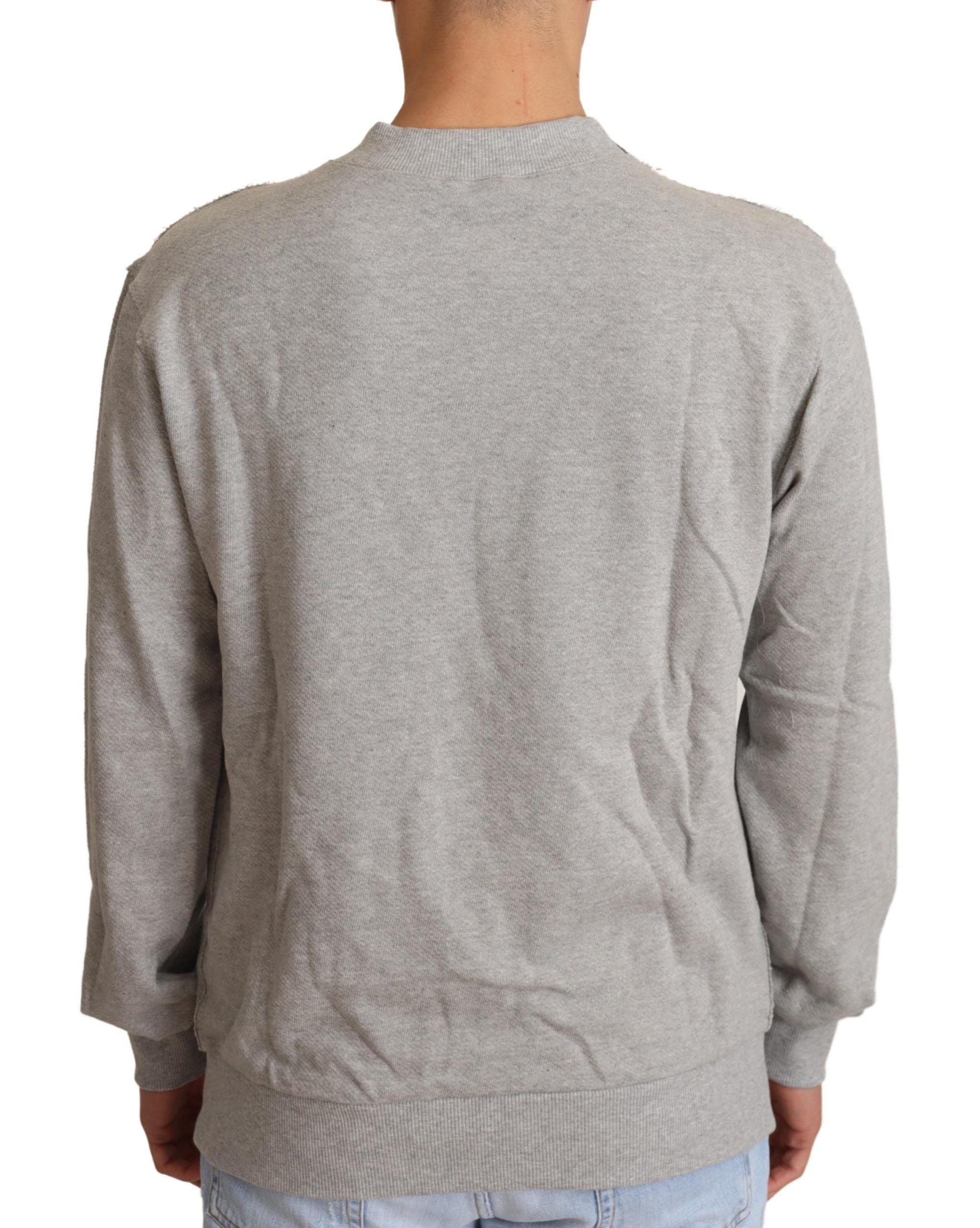 Dolce &amp; Gabbana – Anspruchsvoller grauer Pullover mit Rundhalsausschnitt