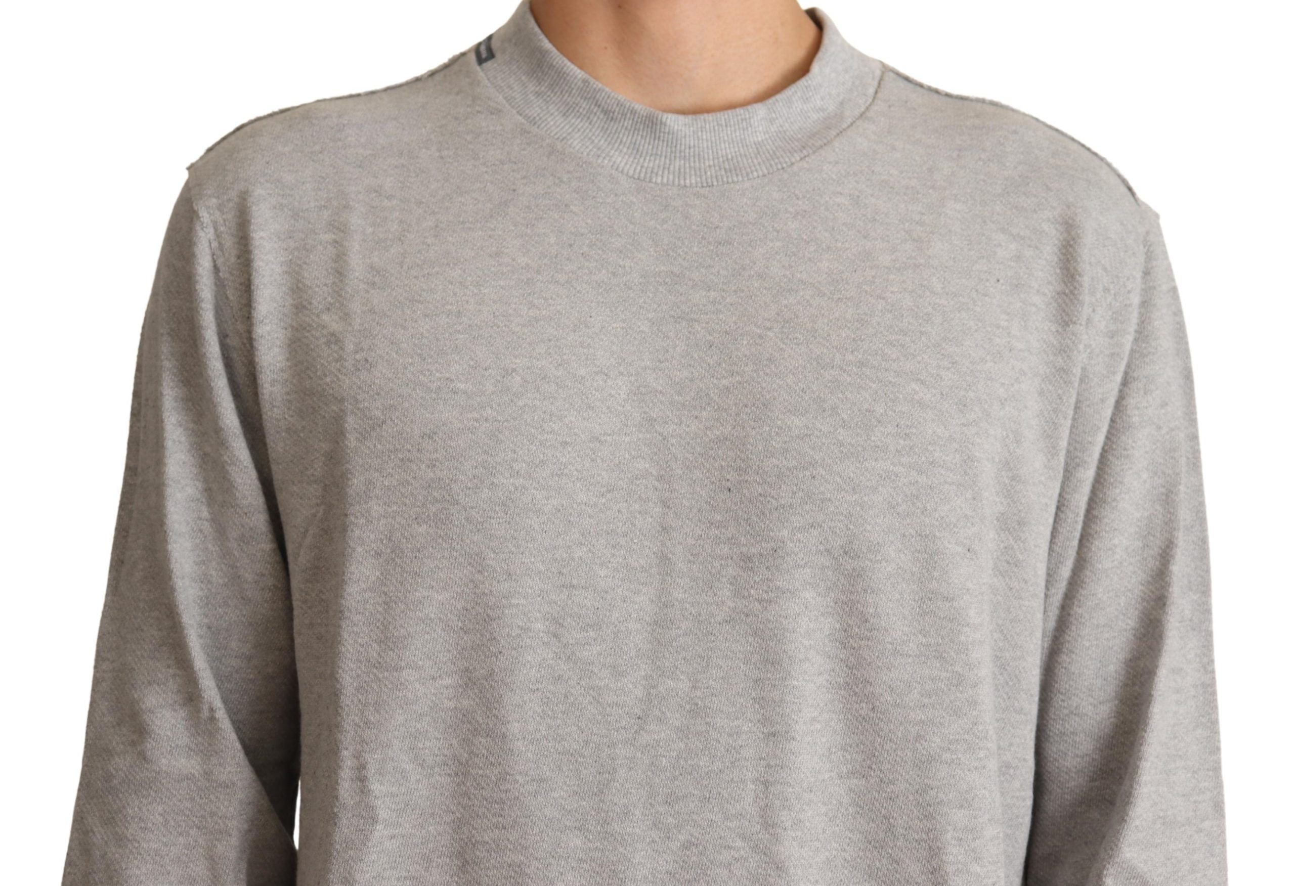 Dolce &amp; Gabbana – Anspruchsvoller grauer Pullover mit Rundhalsausschnitt