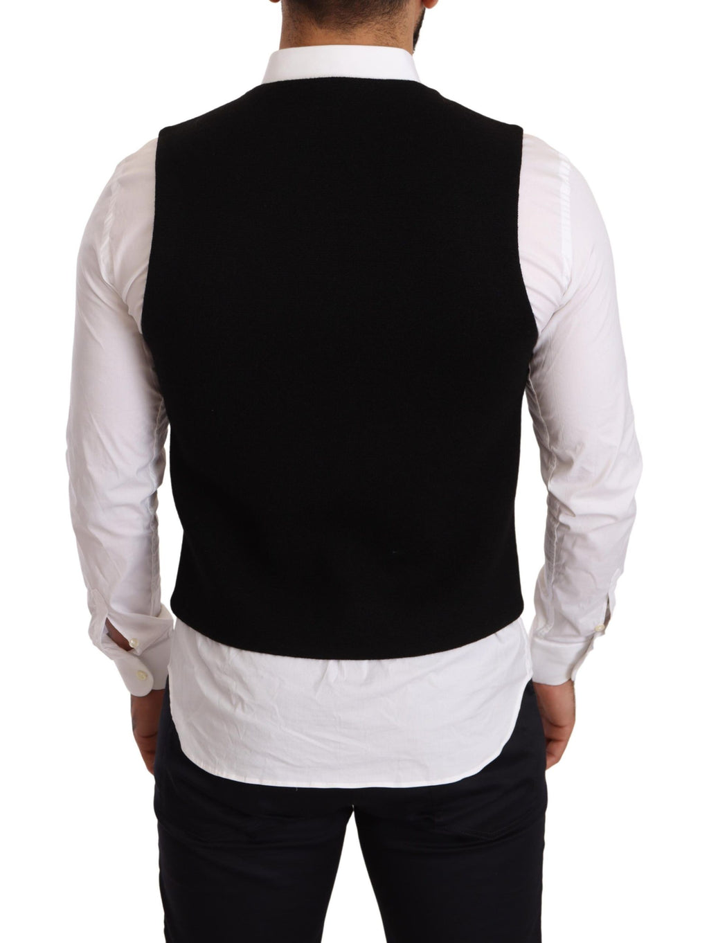 Dolce &amp; Gabbana – Elegante Weste aus schwarzer Baumwolle für formelle Anlässe
