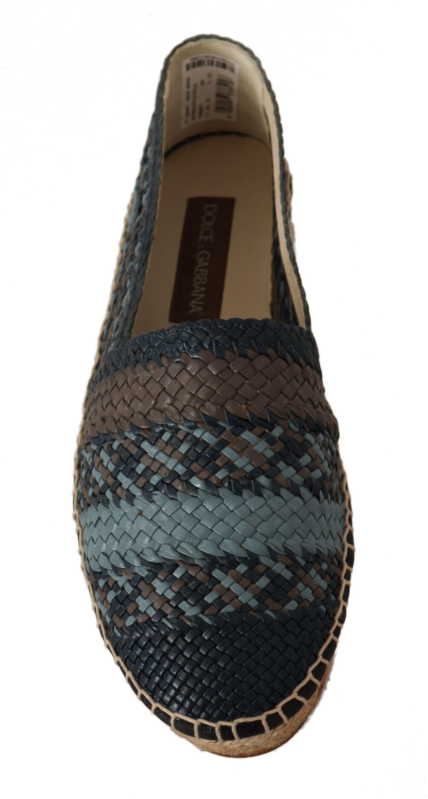 Dolce &amp; Gabbana Elegante Espadrilles aus gewebtem Leder