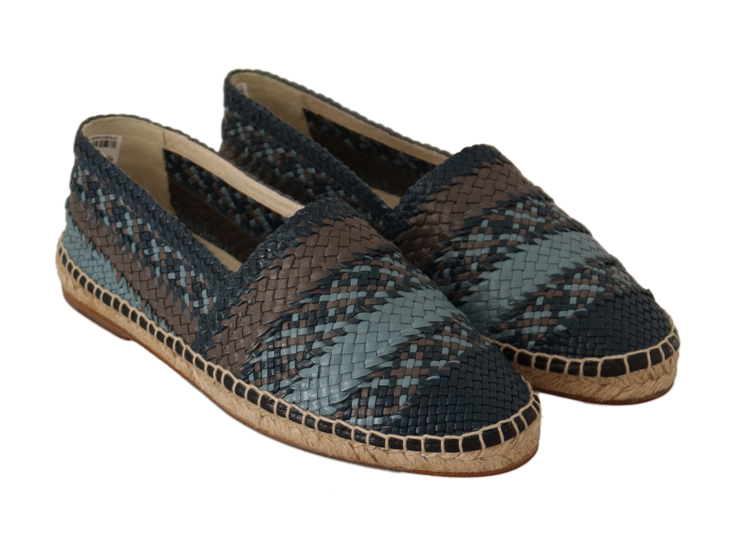 Dolce &amp; Gabbana Elegante Espadrilles aus gewebtem Leder