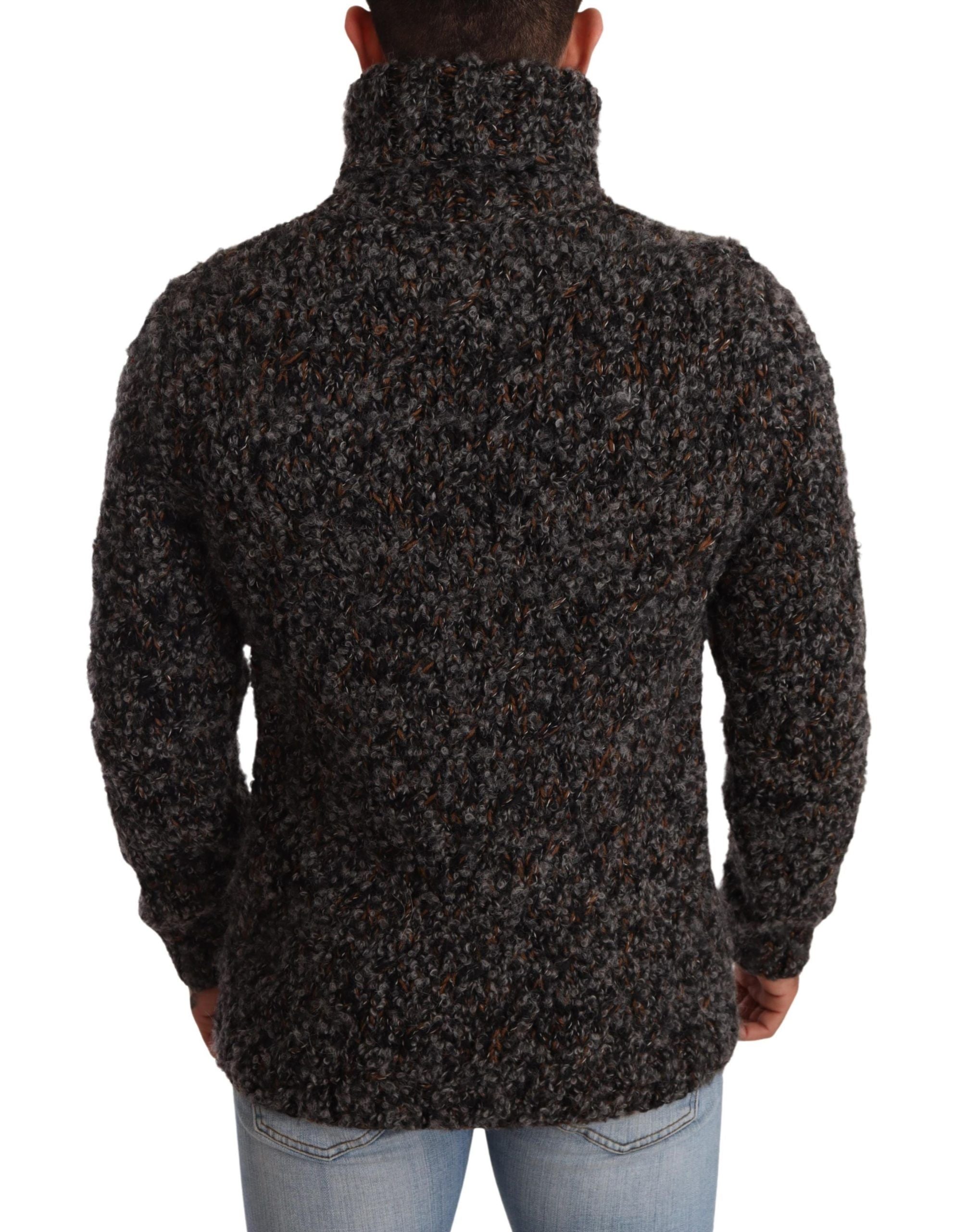 Dolce &amp; Gabbana Eleganter gesprenkelter Rollkragenpullover aus Wollmischung
