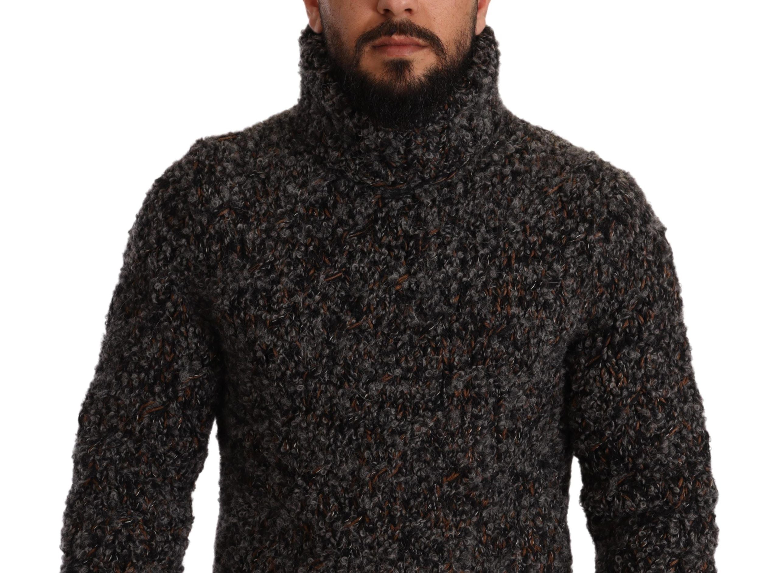 Dolce &amp; Gabbana Eleganter gesprenkelter Rollkragenpullover aus Wollmischung