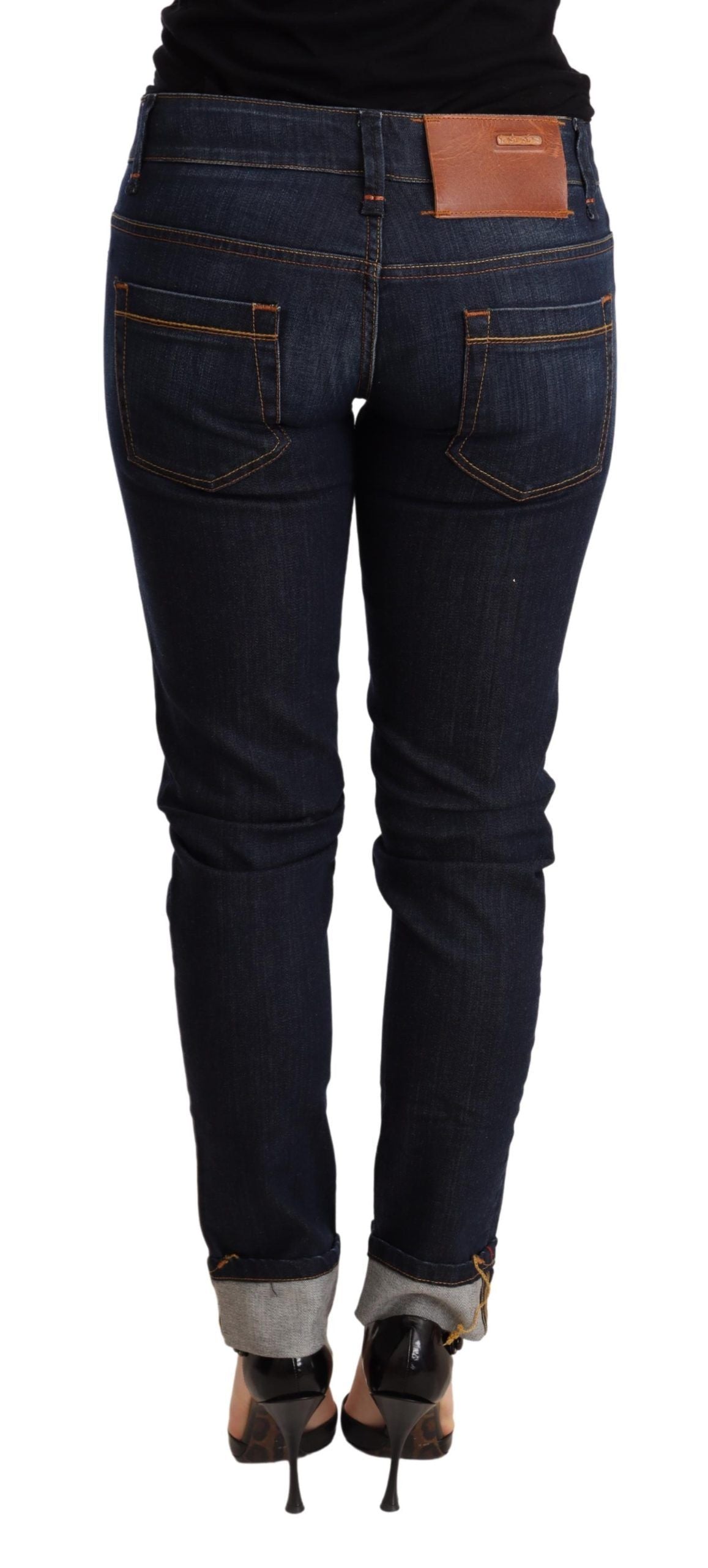 Acht Chic Dunkelblaue Skinny Jeans