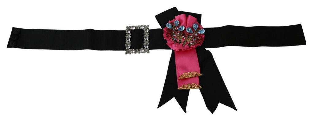 Dolce &amp; Gabbana Eleganter Taillengürtel mit Blumenmuster und Kristallen